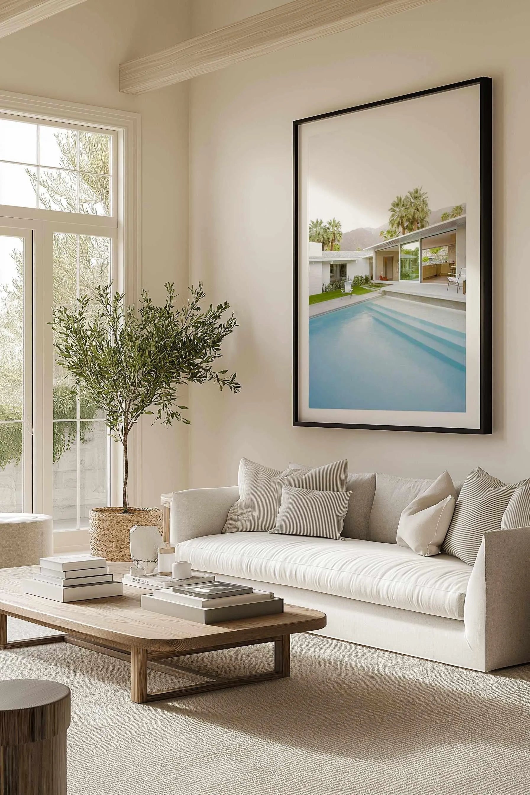 Palm Springs Pool Art Print from Olive et Oriel where you can shop wallpaper and artworks online