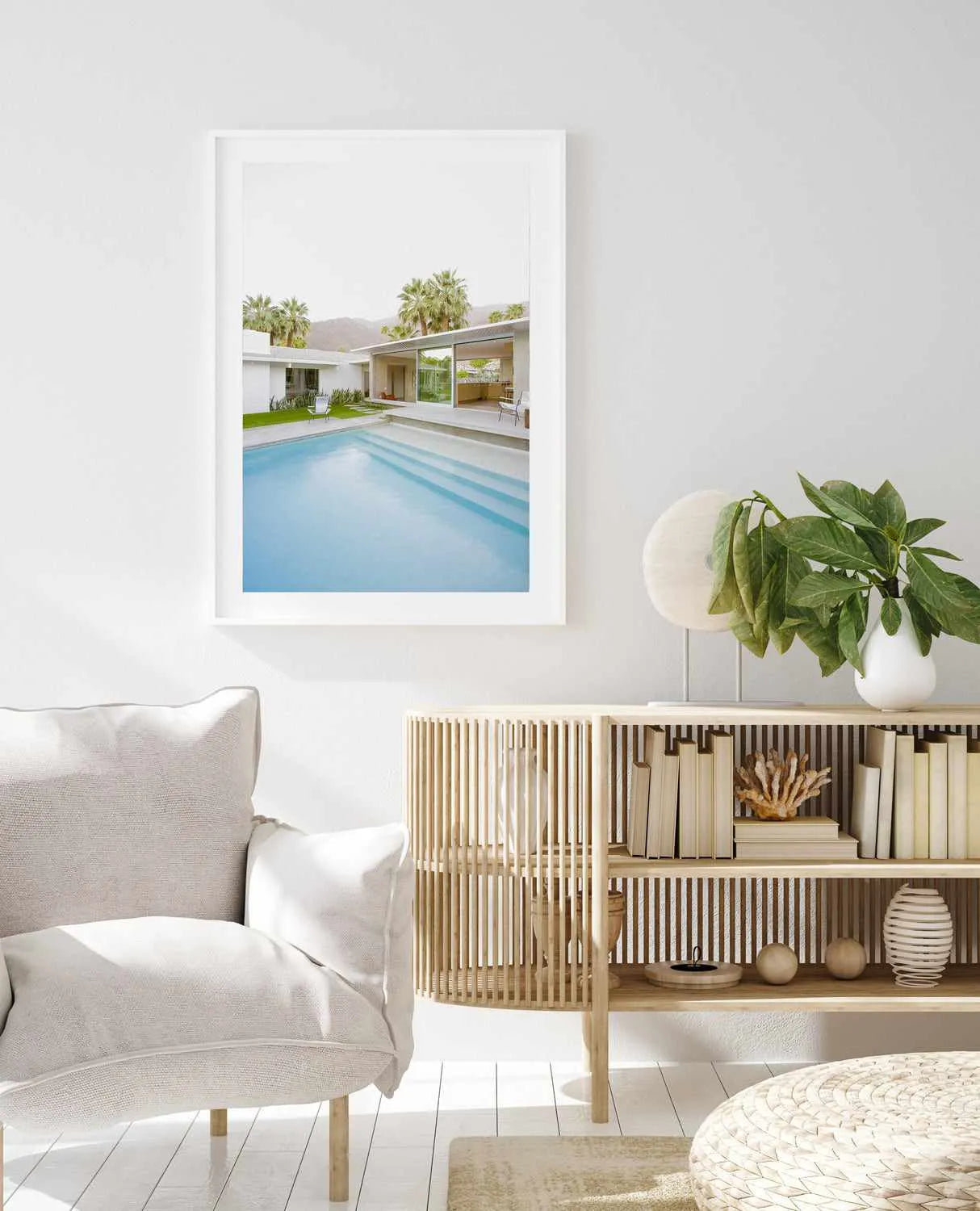 Palm Springs Pool Art Print from Olive et Oriel where you can shop wallpaper and artworks online