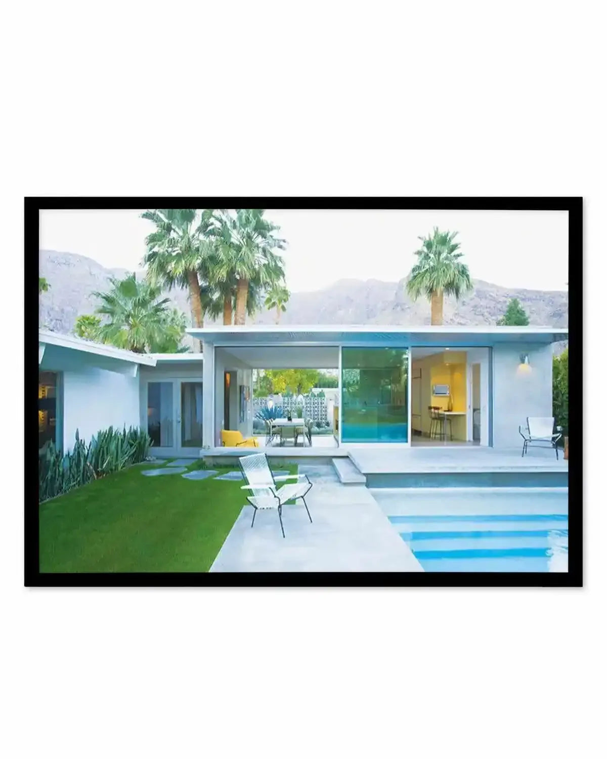 Palm Springs Poolside Art Print from Olive et Oriel where you can shop wallpaper and artworks online