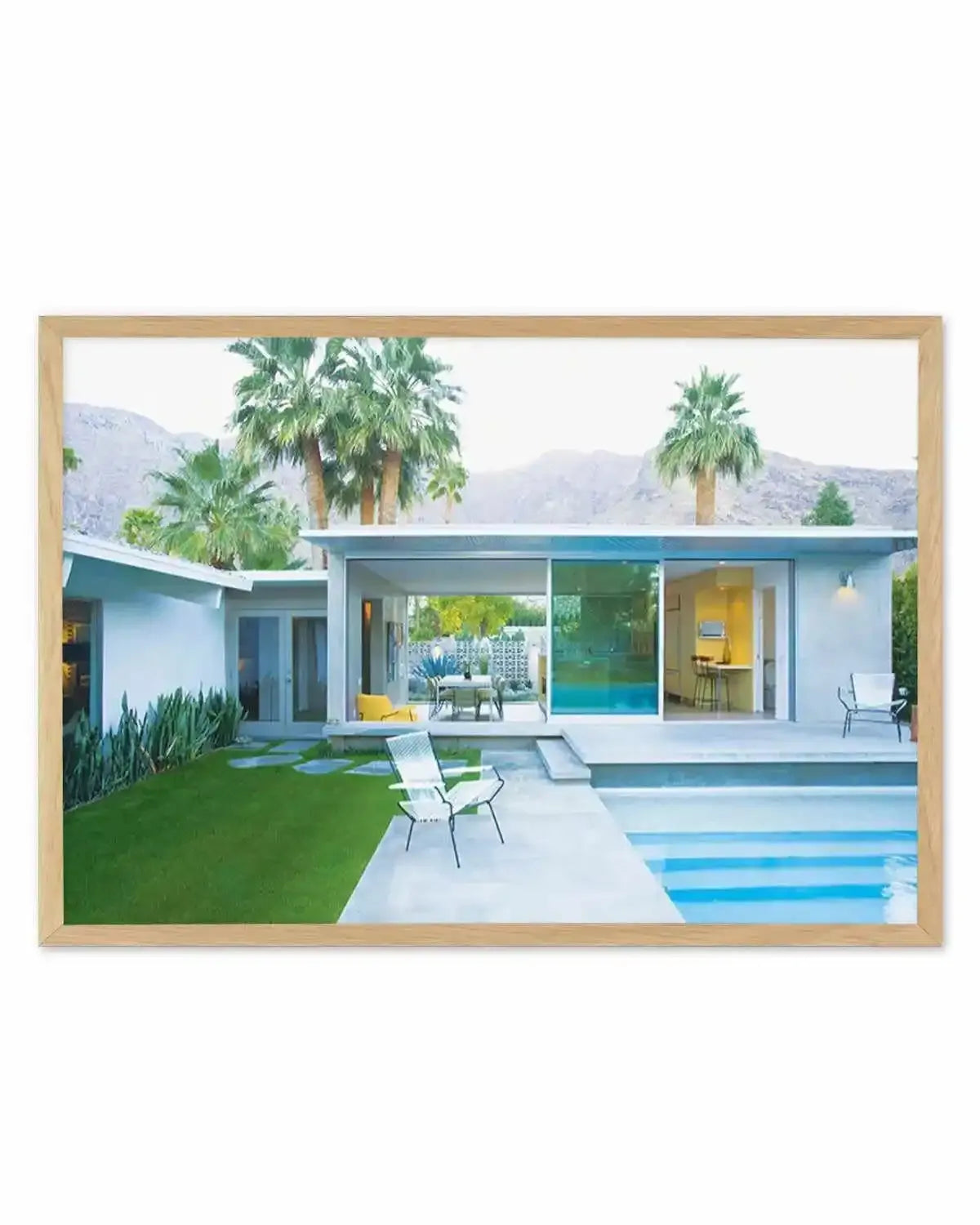Palm Springs Poolside Art Print from Olive et Oriel where you can shop wallpaper and artworks online