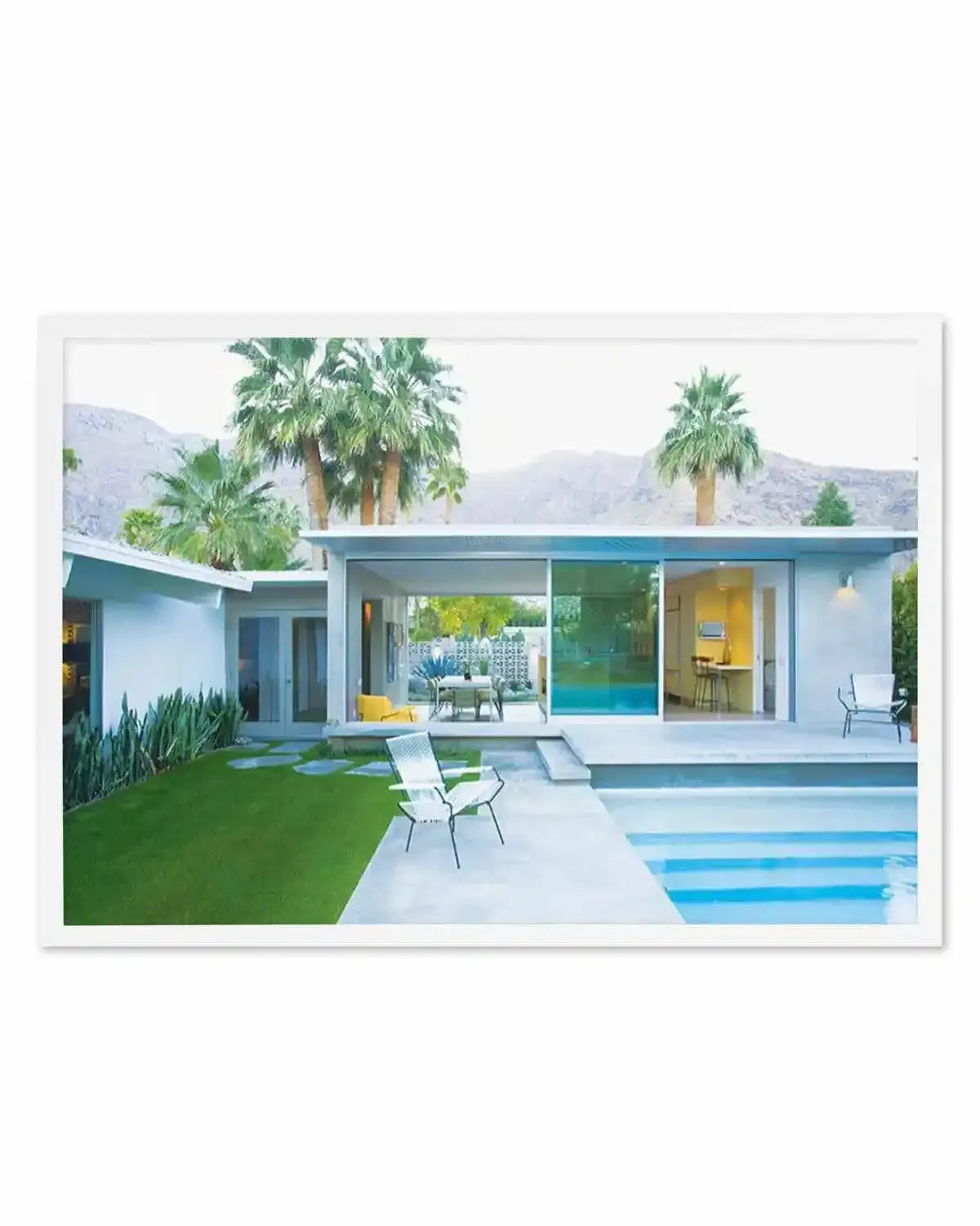 Palm Springs Poolside Art Print from Olive et Oriel where you can shop wallpaper and artworks online