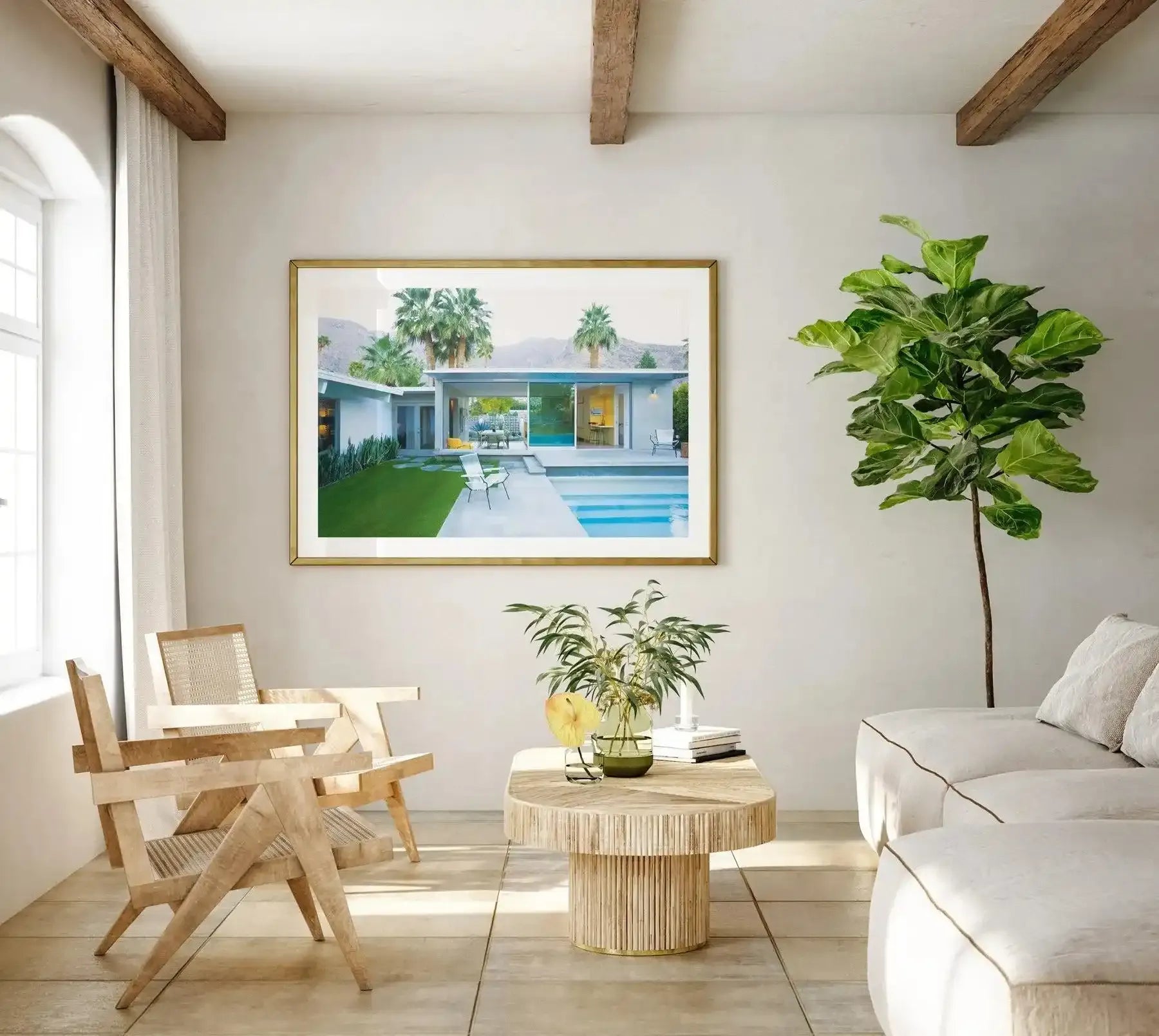 Palm Springs Poolside Art Print-PRINT-Olive et Oriel-Olive et Oriel-Buy-Australian-Art-Prints-Online-with-Olive-et-Oriel-Your-Artwork-Specialists-Austrailia-Decorate-With-Coastal-Photo-Wall-Art-Prints-From-Our-Beach-House-Artwork-Collection-Fine-Poster-and-Framed-Artwork