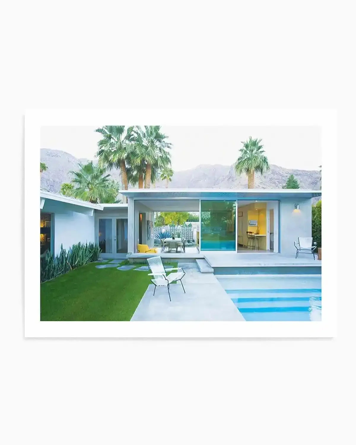 Palm Springs Poolside Art Print from Olive et Oriel where you can shop wallpaper and artworks online