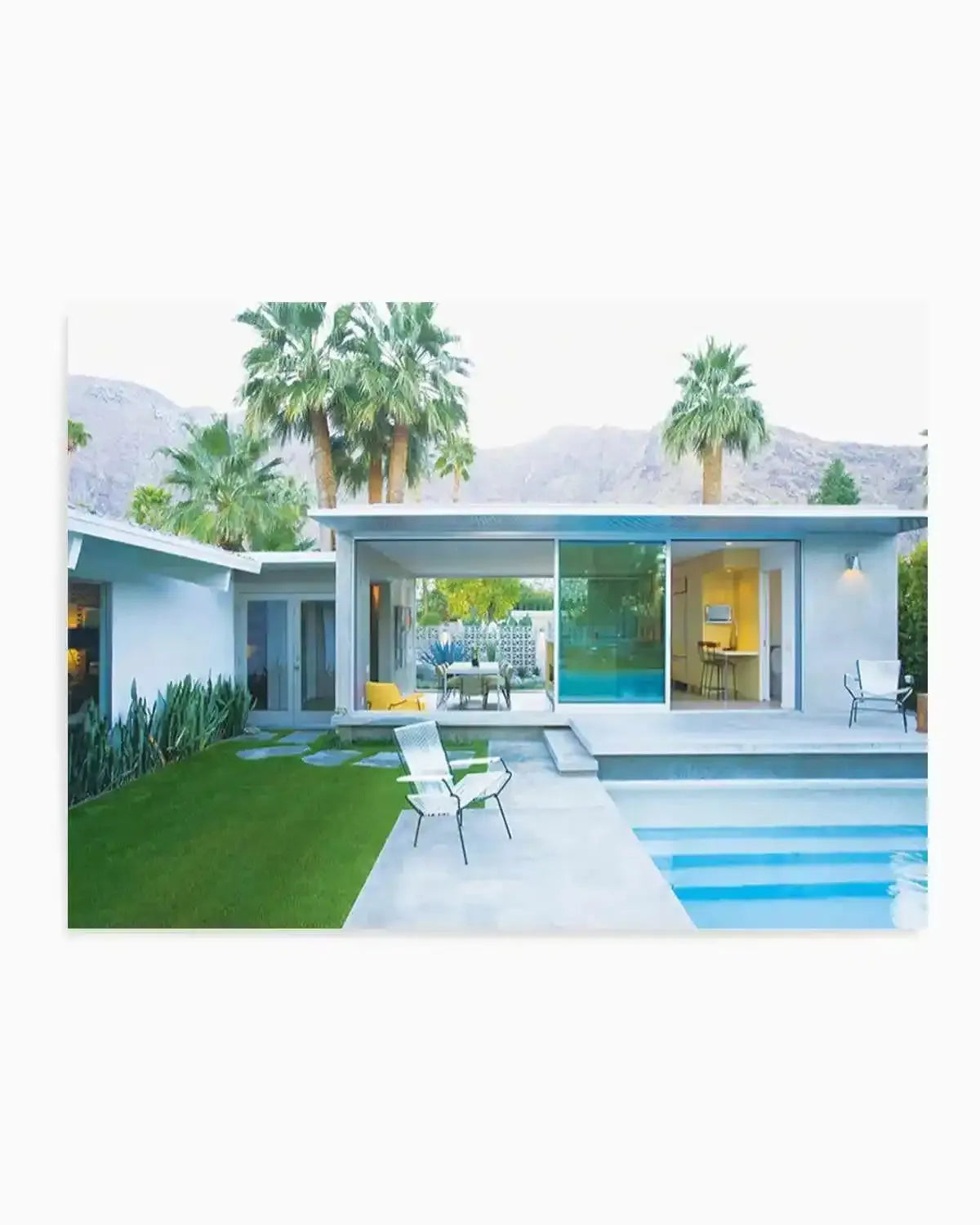 Palm Springs Poolside Art Print from Olive et Oriel where you can shop wallpaper and artworks online