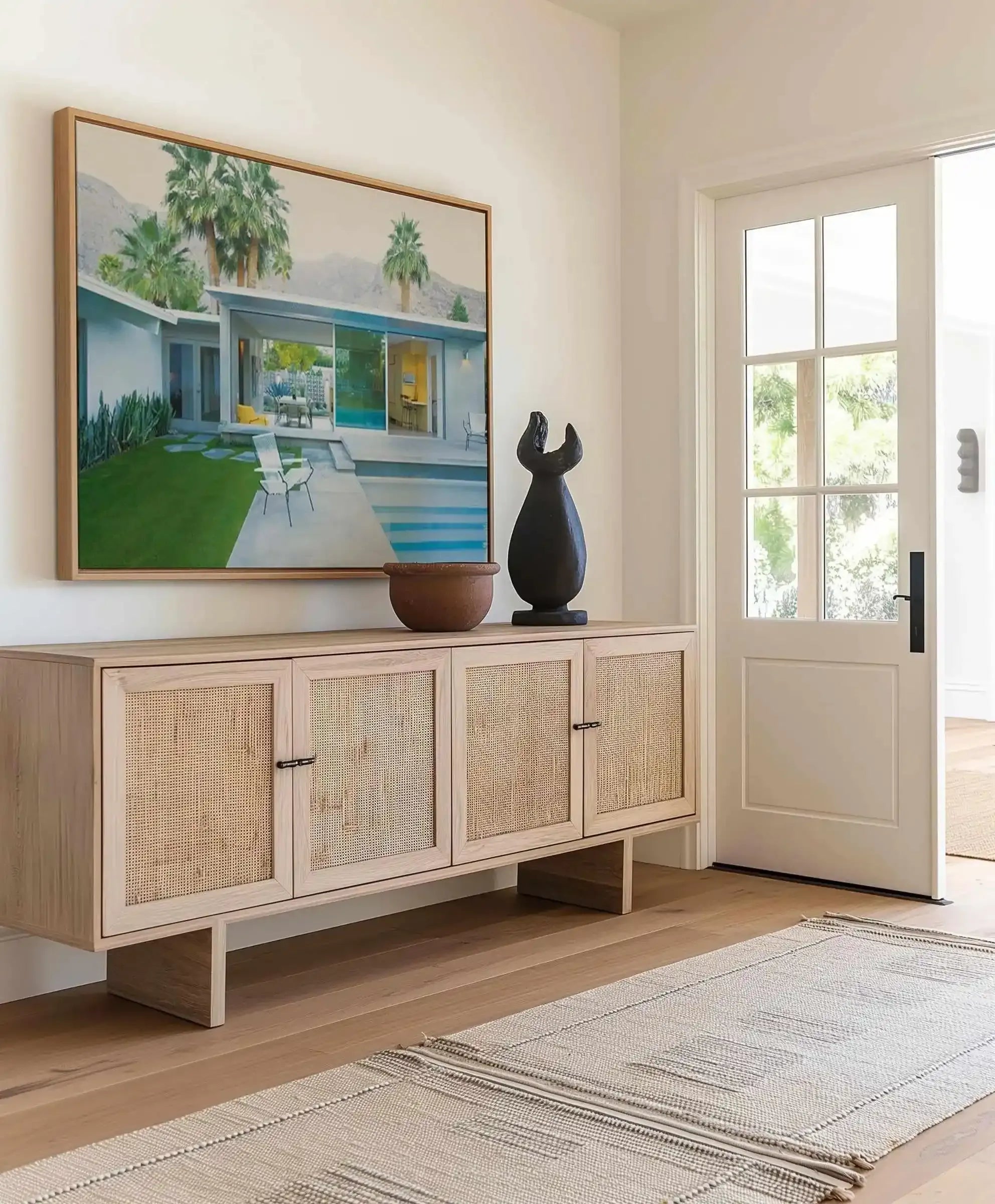 Palm Springs Poolside | Framed Canvas Art Print from Olive et Oriel where you can shop wallpaper and artworks online