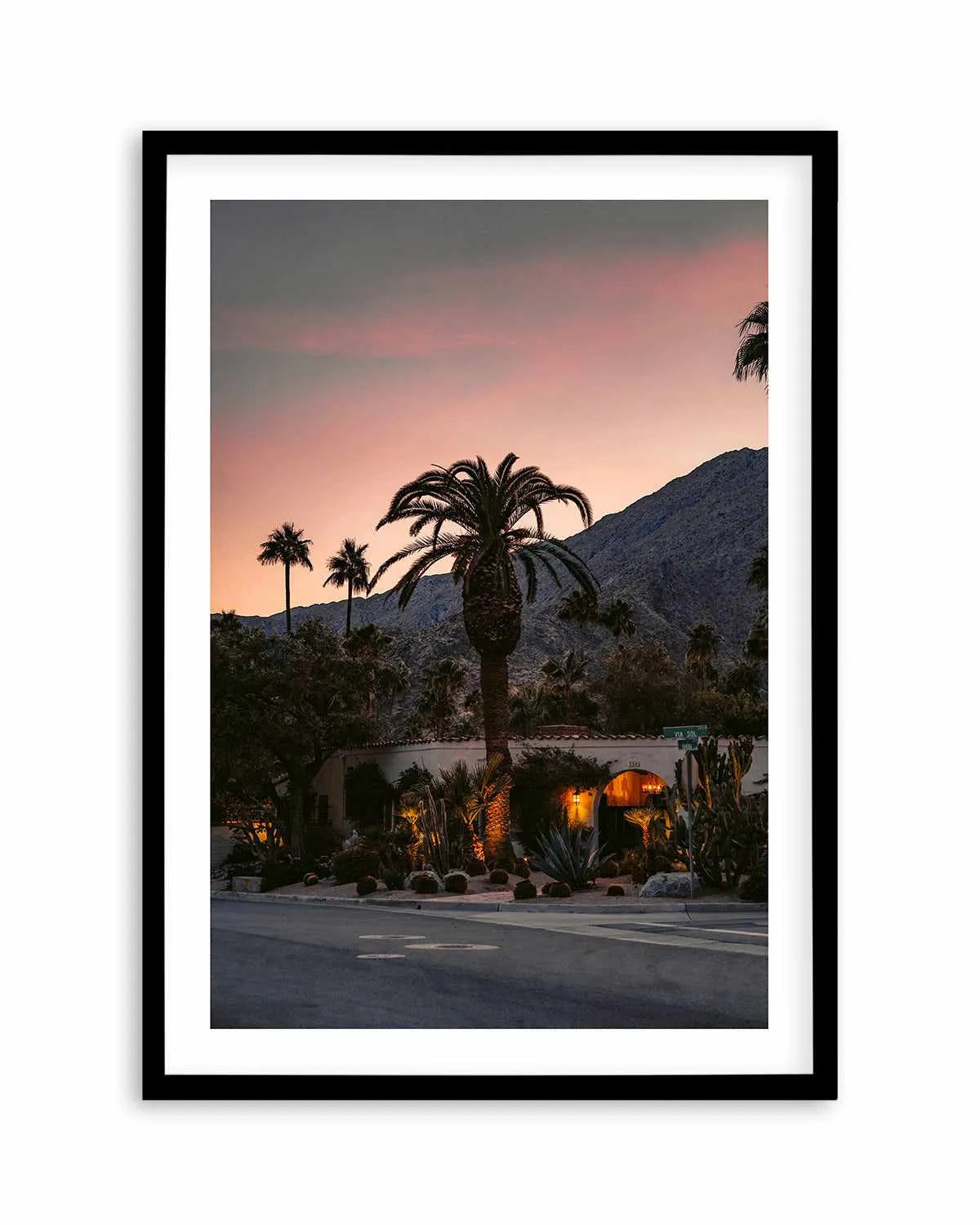 Palm Springs Sunsets by Finn Skagn Art Print from Olive et Oriel where you can shop wallpaper and artworks online