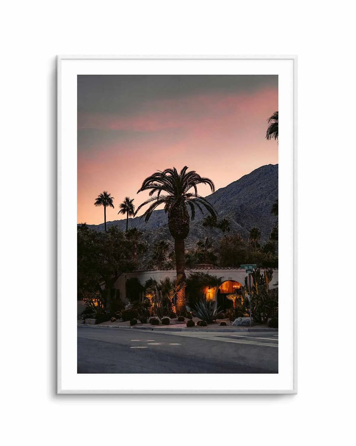 Palm Springs Sunsets by Finn Skagn Art Print from Olive et Oriel where you can shop wallpaper and artworks online