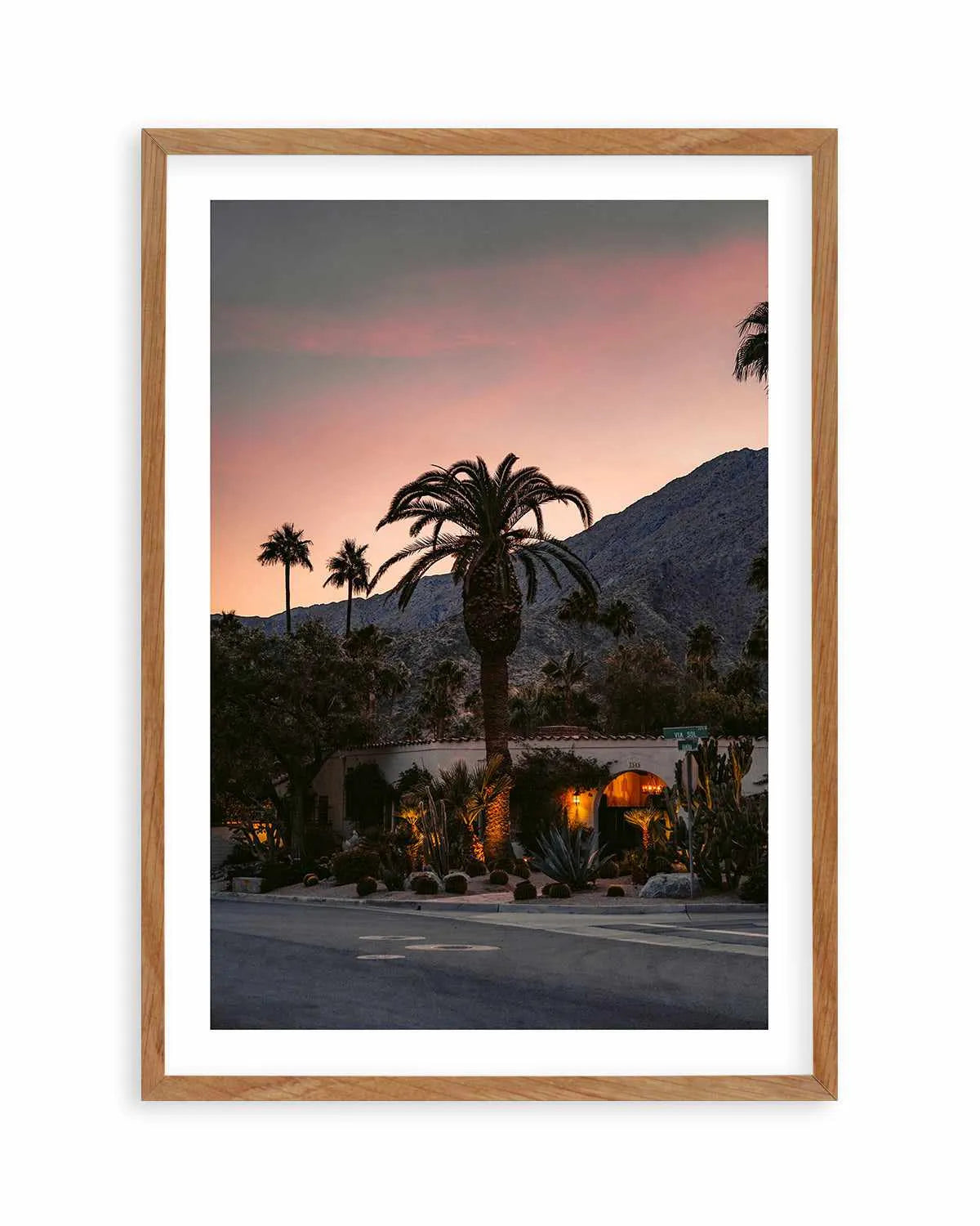 Palm Springs Sunsets by Finn Skagn Art Print from Olive et Oriel where you can shop wallpaper and artworks online