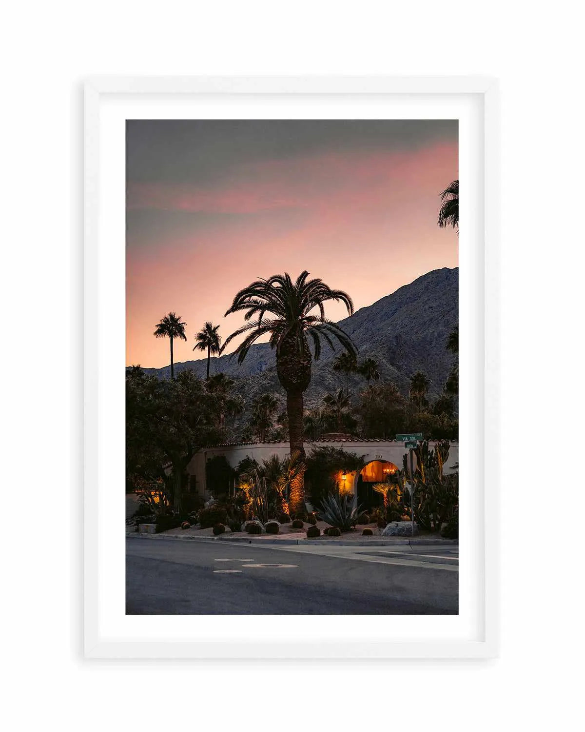 Palm Springs Sunsets by Finn Skagn Art Print from Olive et Oriel where you can shop wallpaper and artworks online