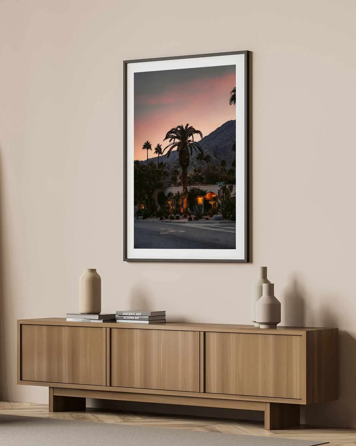 Palm Springs Sunsets by Finn Skagn Art Print from Olive et Oriel where you can shop wallpaper and artworks online
