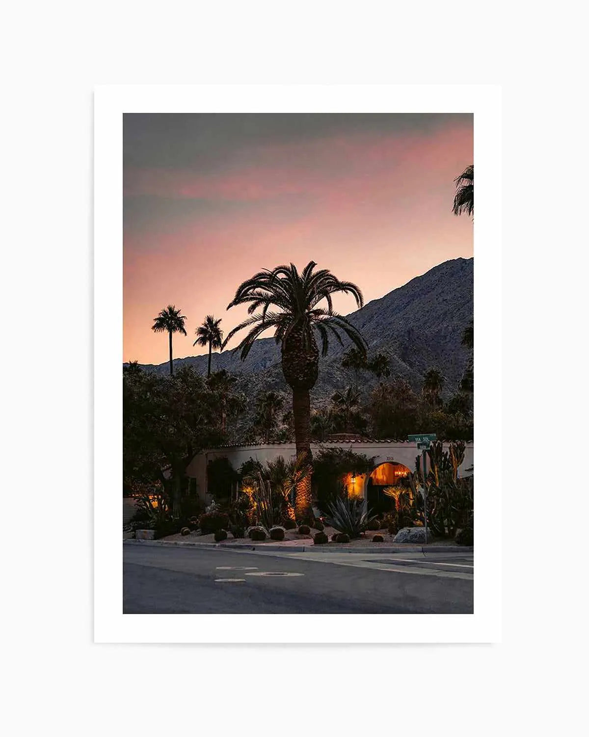 Palm Springs Sunsets by Finn Skagn Art Print from Olive et Oriel where you can shop wallpaper and artworks online