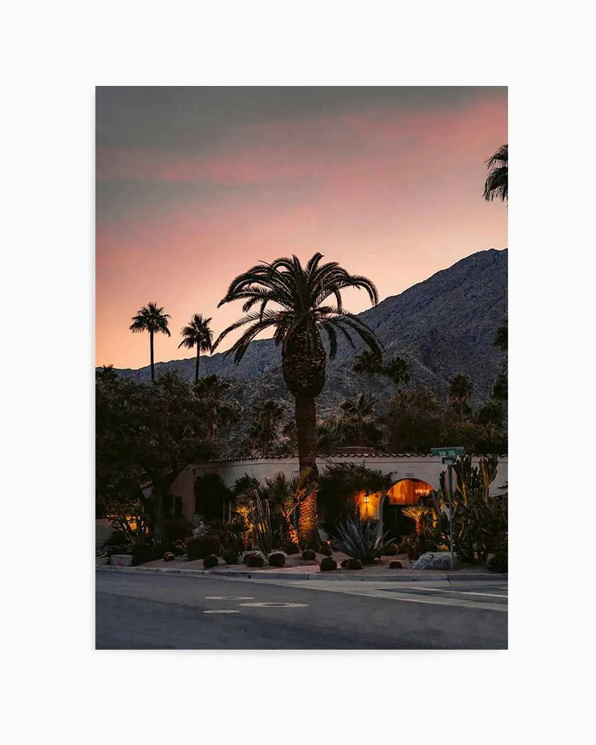 Palm Springs Sunsets by Finn Skagn Art Print from Olive et Oriel where you can shop wallpaper and artworks online