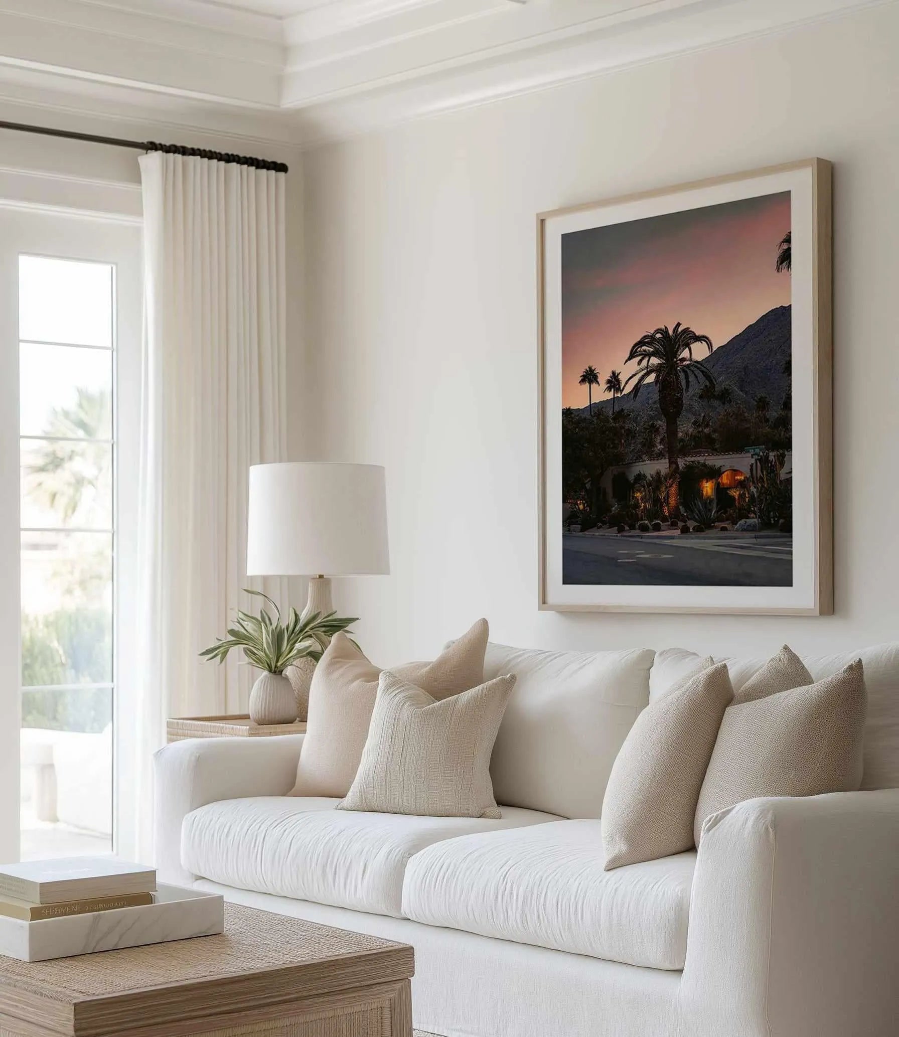 Palm Springs Sunsets by Finn Skagn Art Print from Olive et Oriel where you can shop wallpaper and artworks online