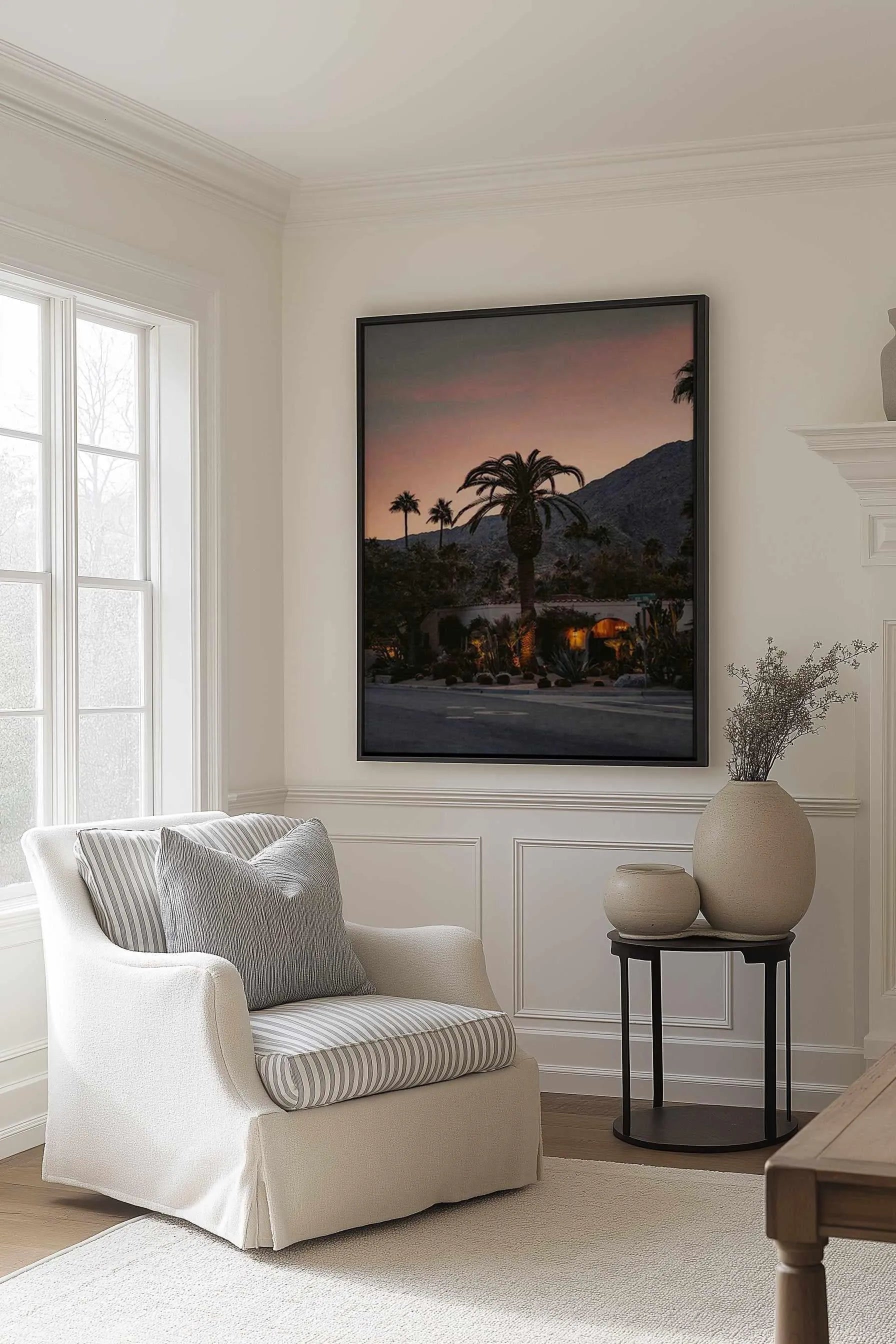 Palm Springs Sunsets by Finn Skagn | Framed Canvas Art Print from Olive et Oriel where you can shop wallpaper and artworks online