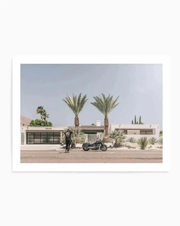 Palm Springs by Tim Harris Art Print green vintage art print