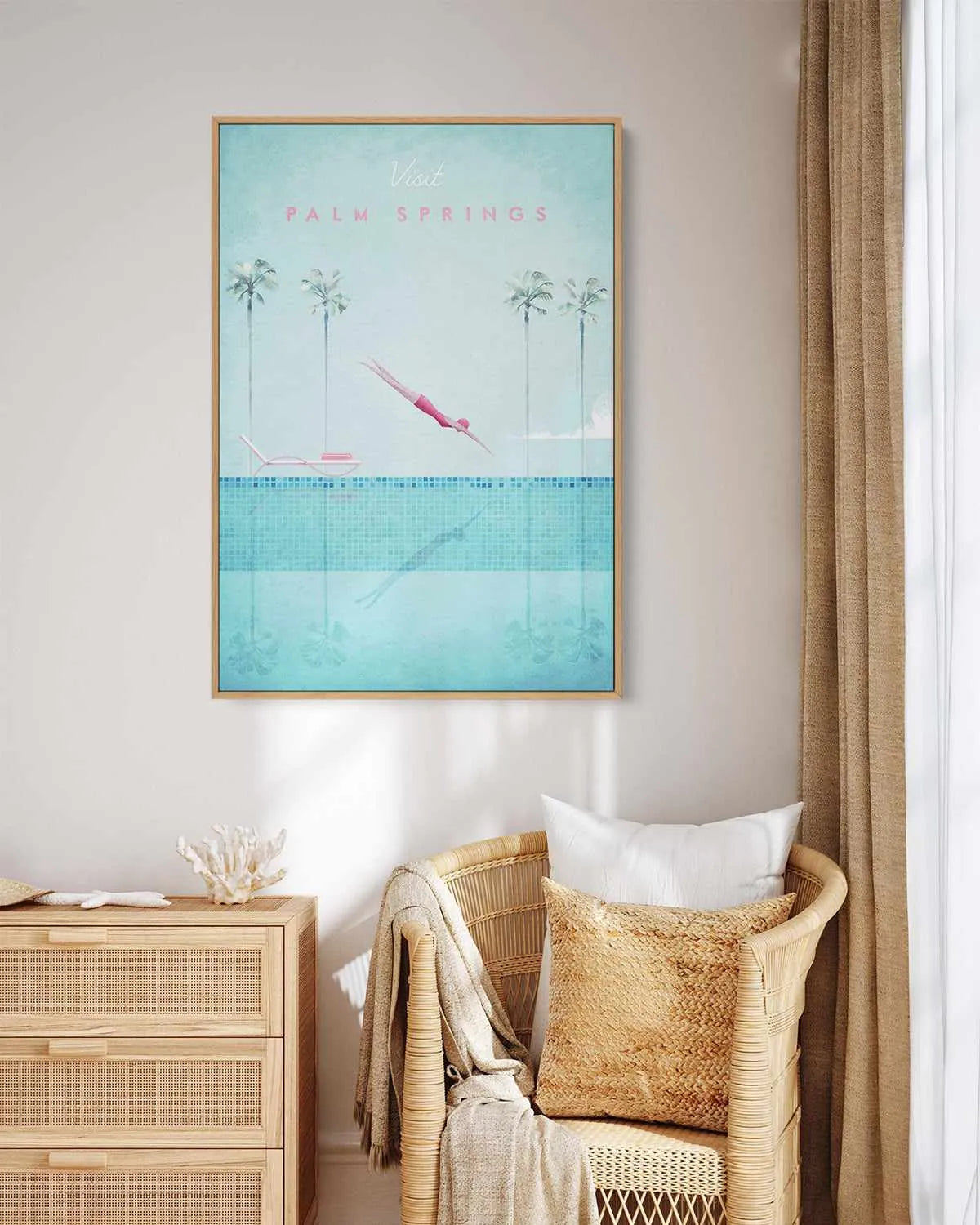 Palm Springs by Henry Rivers | Framed Canvas Art Print from Olive et Oriel where you can shop wallpaper and artworks online