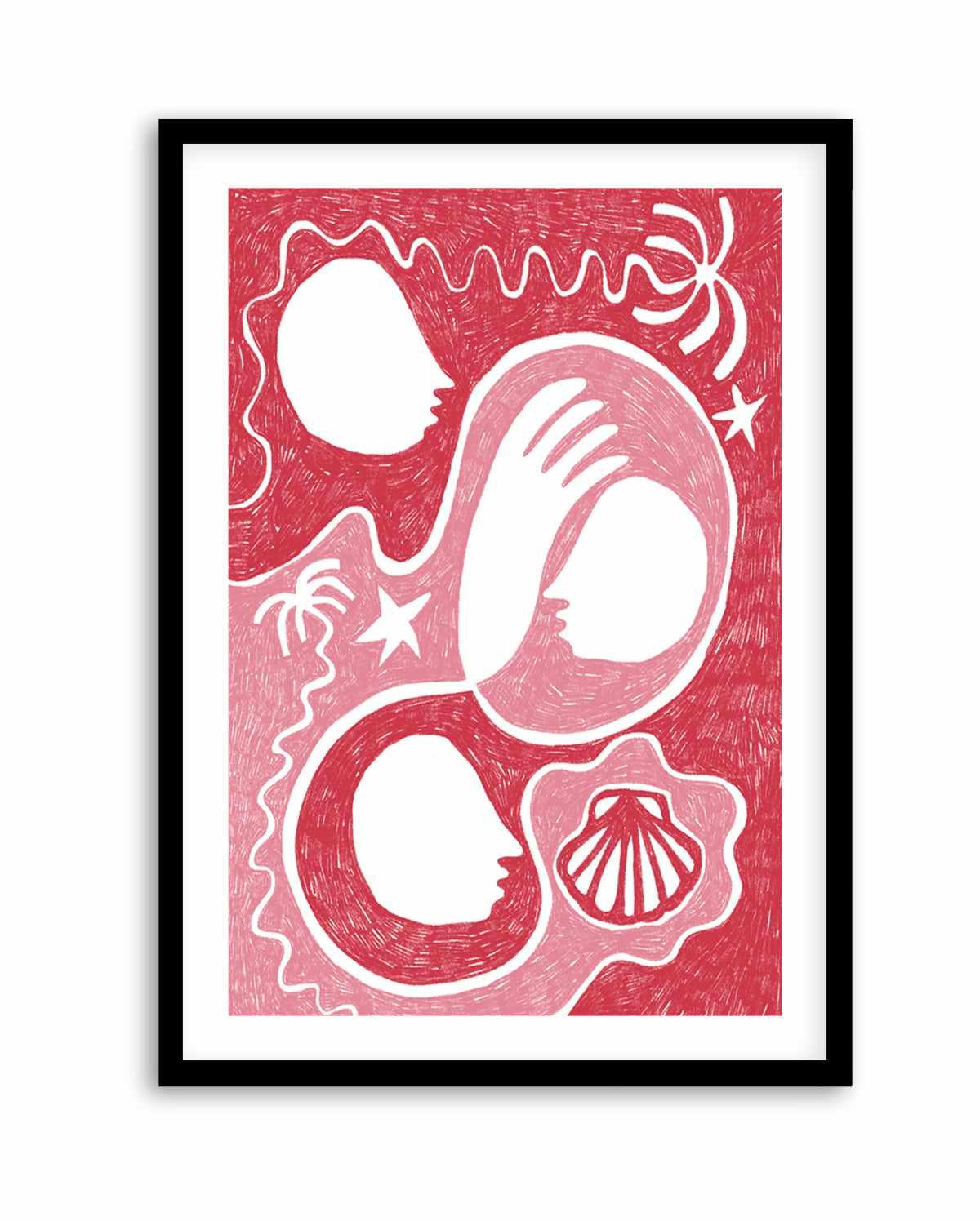 Palm Tree Island 1 Pink by Shatha Al Dafai | Art Print from Olive et Oriel where you can shop wallpaper and artworks online