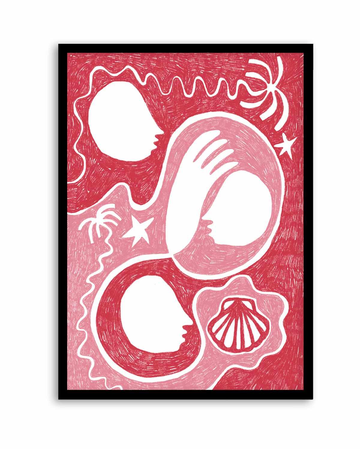 Palm Tree Island 1 Pink by Shatha Al Dafai | Art Print from Olive et Oriel where you can shop wallpaper and artworks online