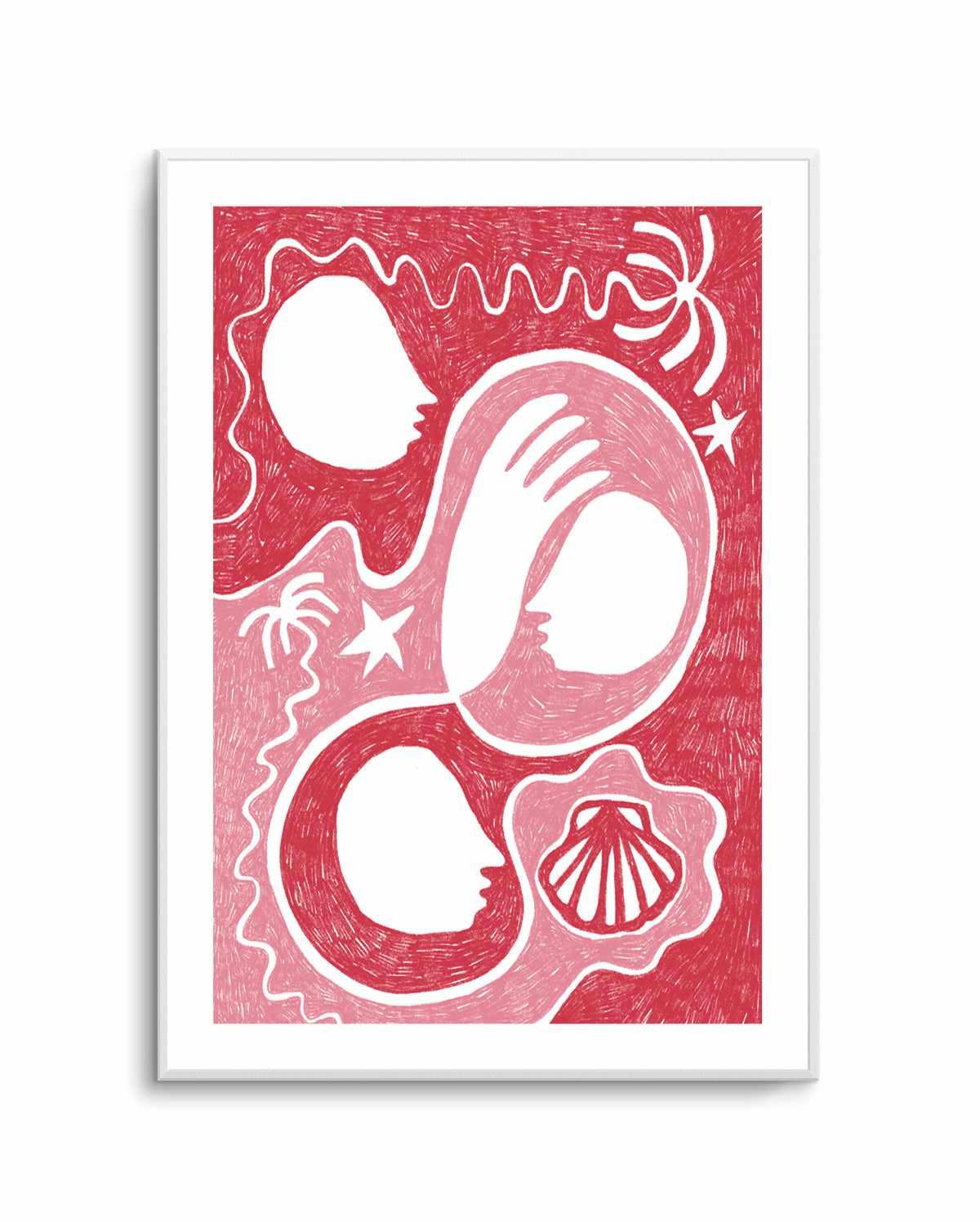 Palm Tree Island 1 Pink by Shatha Al Dafai | Art Print from Olive et Oriel where you can shop wallpaper and artworks online