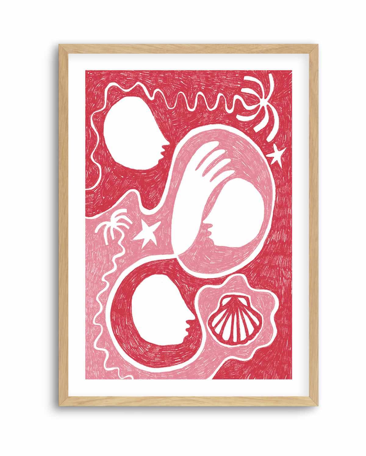 Palm Tree Island 1 Pink by Shatha Al Dafai | Art Print from Olive et Oriel where you can shop wallpaper and artworks online