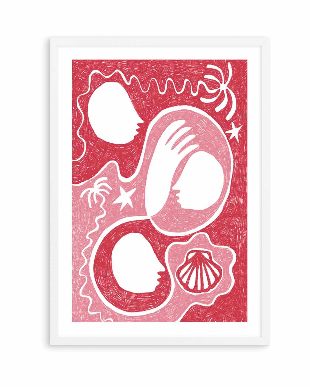 Palm Tree Island 1 Pink by Shatha Al Dafai | Art Print from Olive et Oriel where you can shop wallpaper and artworks online