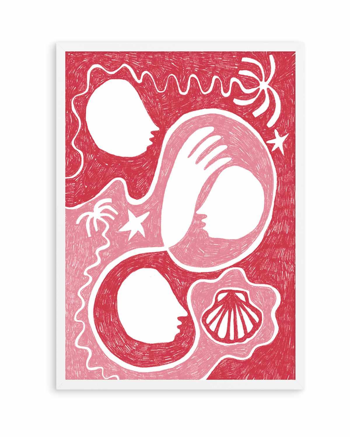 Palm Tree Island 1 Pink by Shatha Al Dafai | Art Print from Olive et Oriel where you can shop wallpaper and artworks online