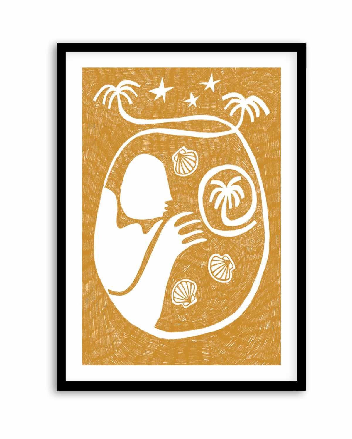 Palm Tree Island 2 Yellow by Shatha Al Dafai | Art Print from Olive et Oriel where you can shop wallpaper and artworks online