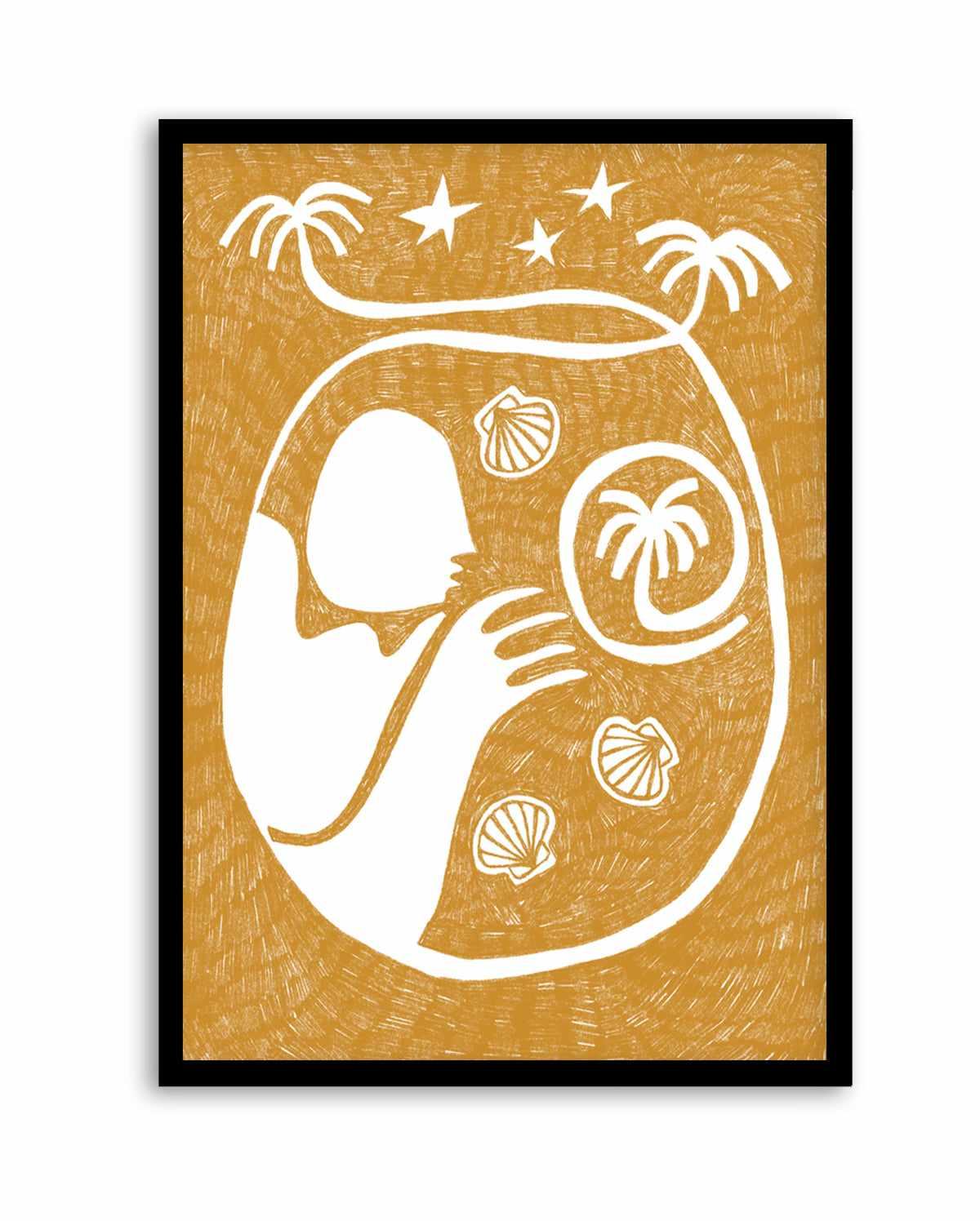 Palm Tree Island 2 Yellow by Shatha Al Dafai | Art Print from Olive et Oriel where you can shop wallpaper and artworks online