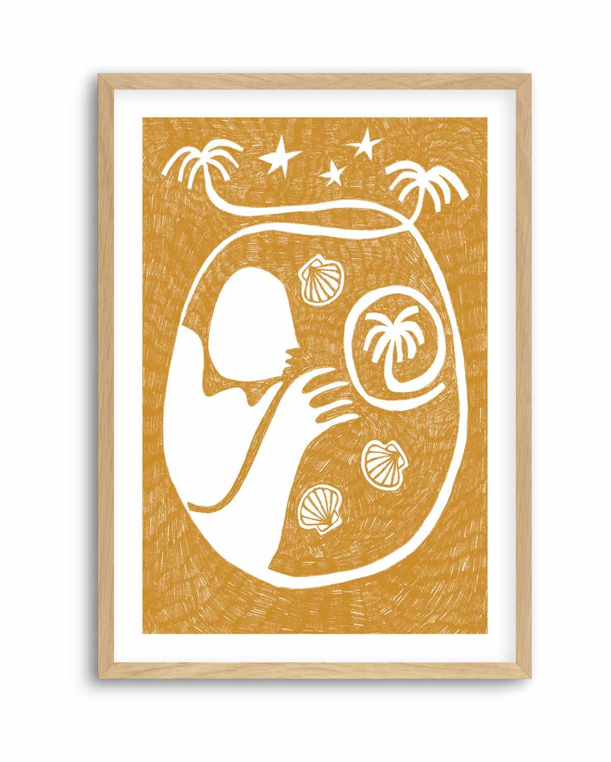 Palm Tree Island 2 Yellow by Shatha Al Dafai | Art Print from Olive et Oriel where you can shop wallpaper and artworks online