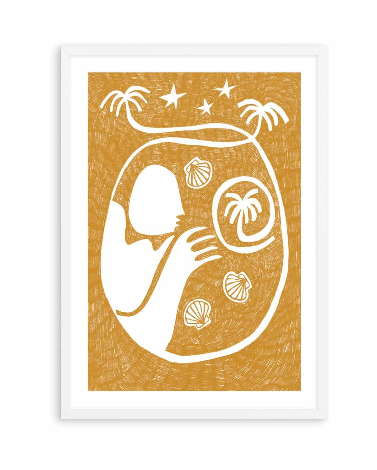 Palm Tree Island 2 Yellow by Shatha Al Dafai | Art Print from Olive et Oriel where you can shop wallpaper and artworks online