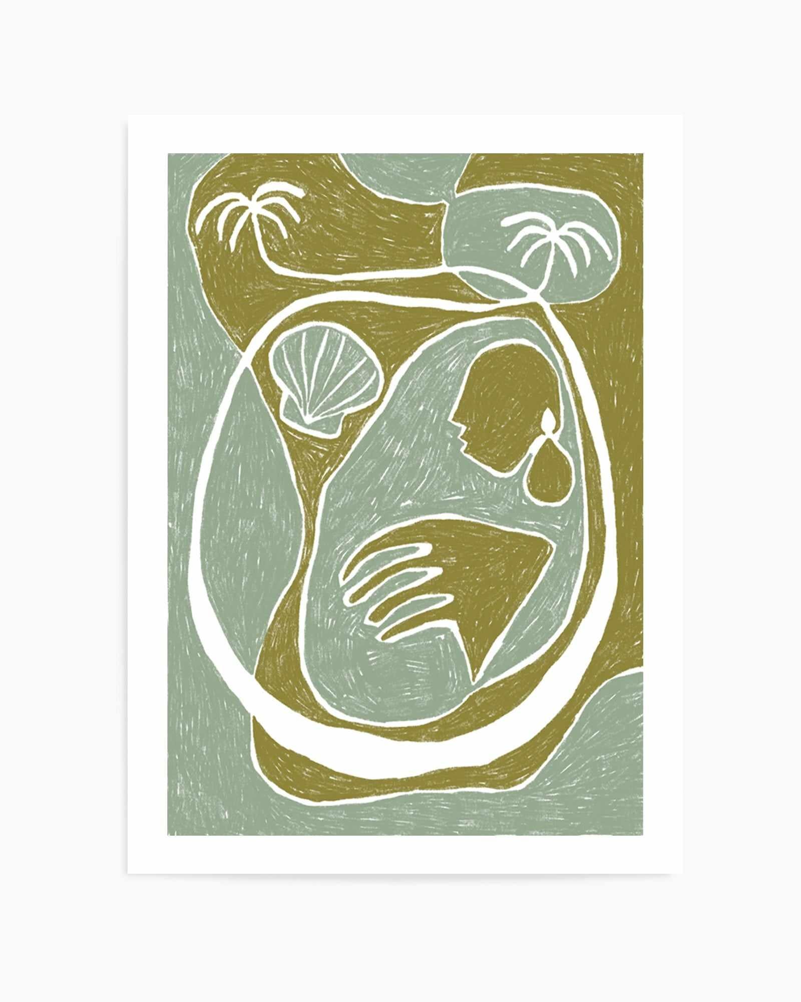 Palm Tree Island 3 by Shatha Al Dafai | Art Print from Olive et Oriel where you can shop wallpaper and artworks online