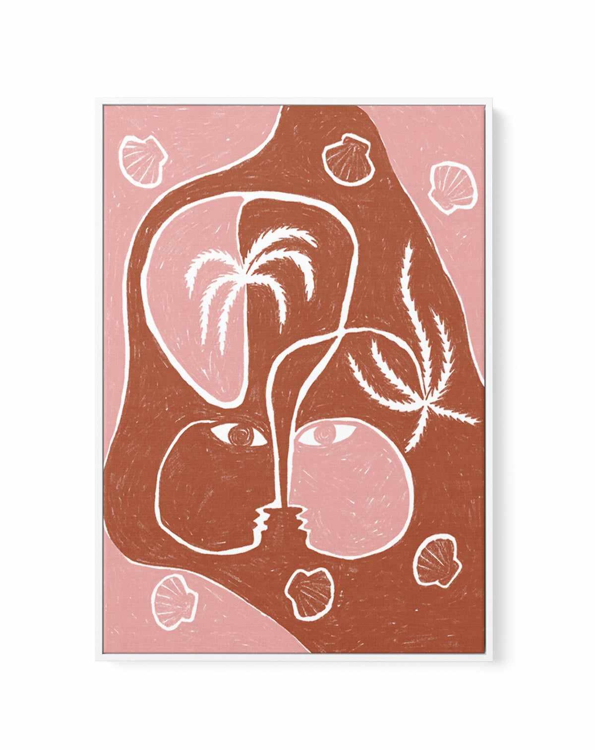 Palm Tree Island 4 by Shatha Al Dafai | Framed Canvas Art Print from Olive et Oriel where you can shop wallpaper and artworks online