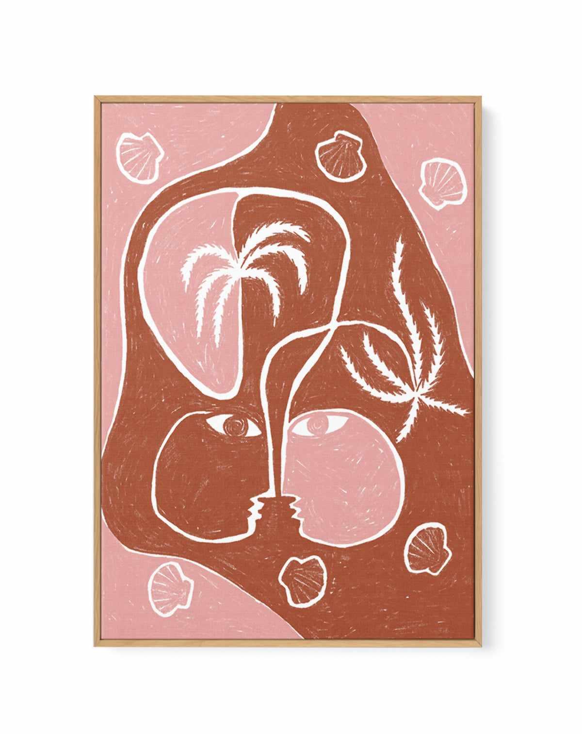 Palm Tree Island 4 by Shatha Al Dafai | Framed Canvas Art Print from Olive et Oriel where you can shop wallpaper and artworks online