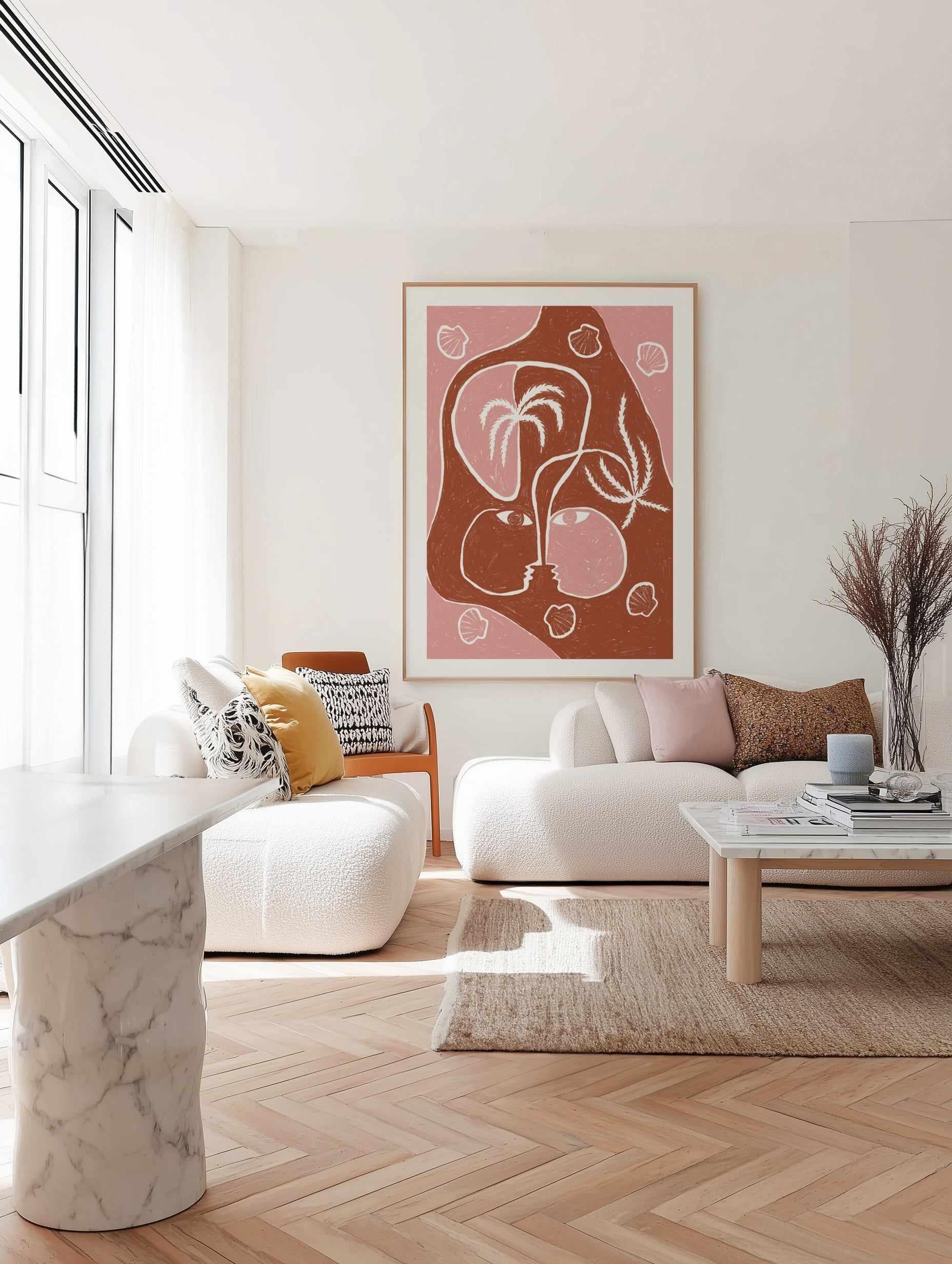 Palm Tree Island 4 by Shatha Al Dafai | Art Print from Olive et Oriel where you can shop wallpaper and artworks online