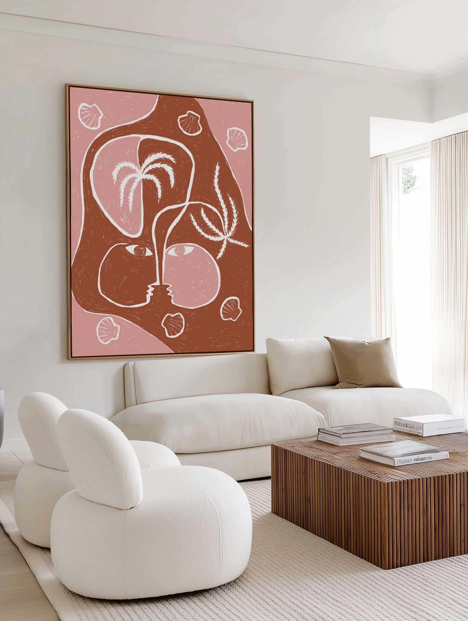 Palm Tree Island 4 by Shatha Al Dafai | Framed Canvas Art Print from Olive et Oriel where you can shop wallpaper and artworks online