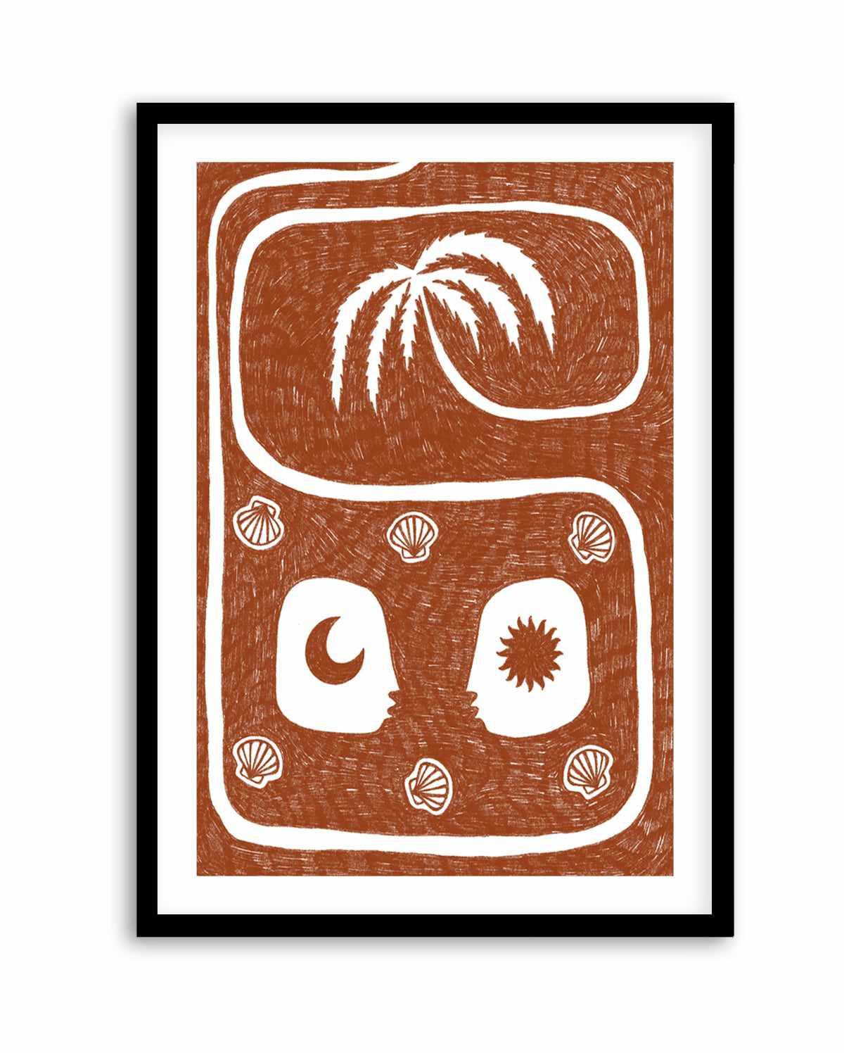 Palm Tree Island 5 Brown by Shatha Al Dafai | Art Print from Olive et Oriel where you can shop wallpaper and artworks online