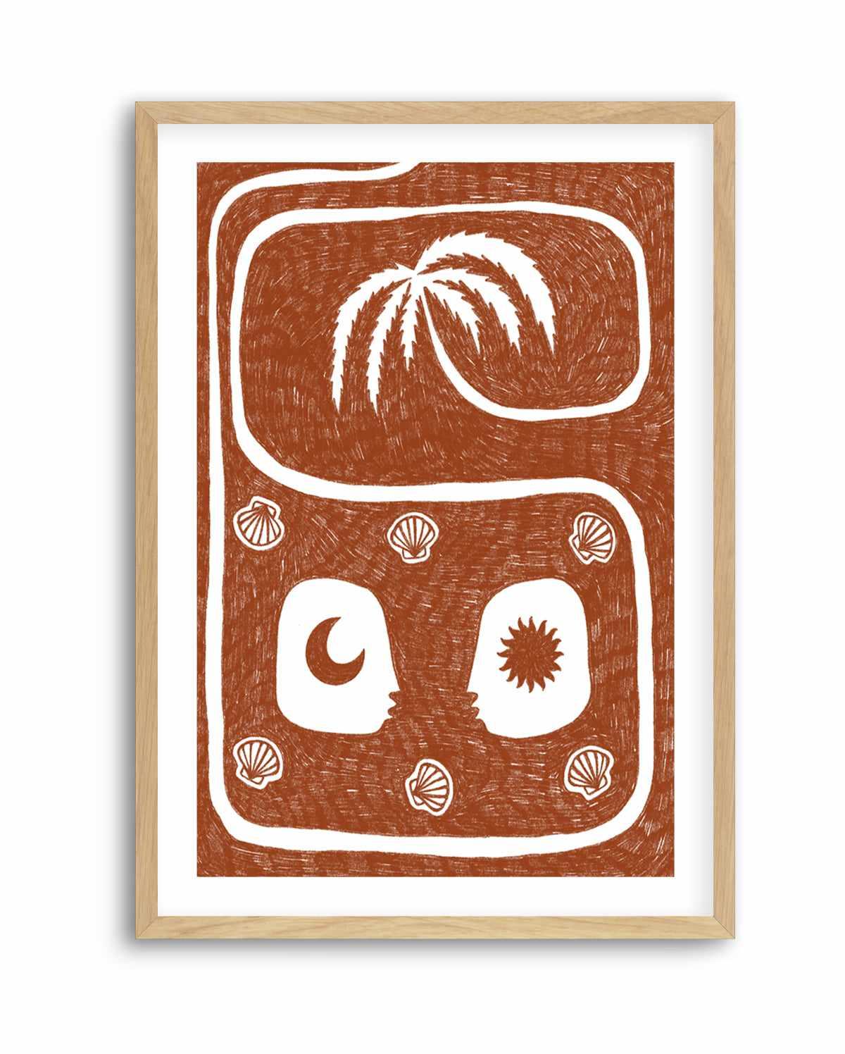 Palm Tree Island 5 Brown by Shatha Al Dafai | Art Print from Olive et Oriel where you can shop wallpaper and artworks online