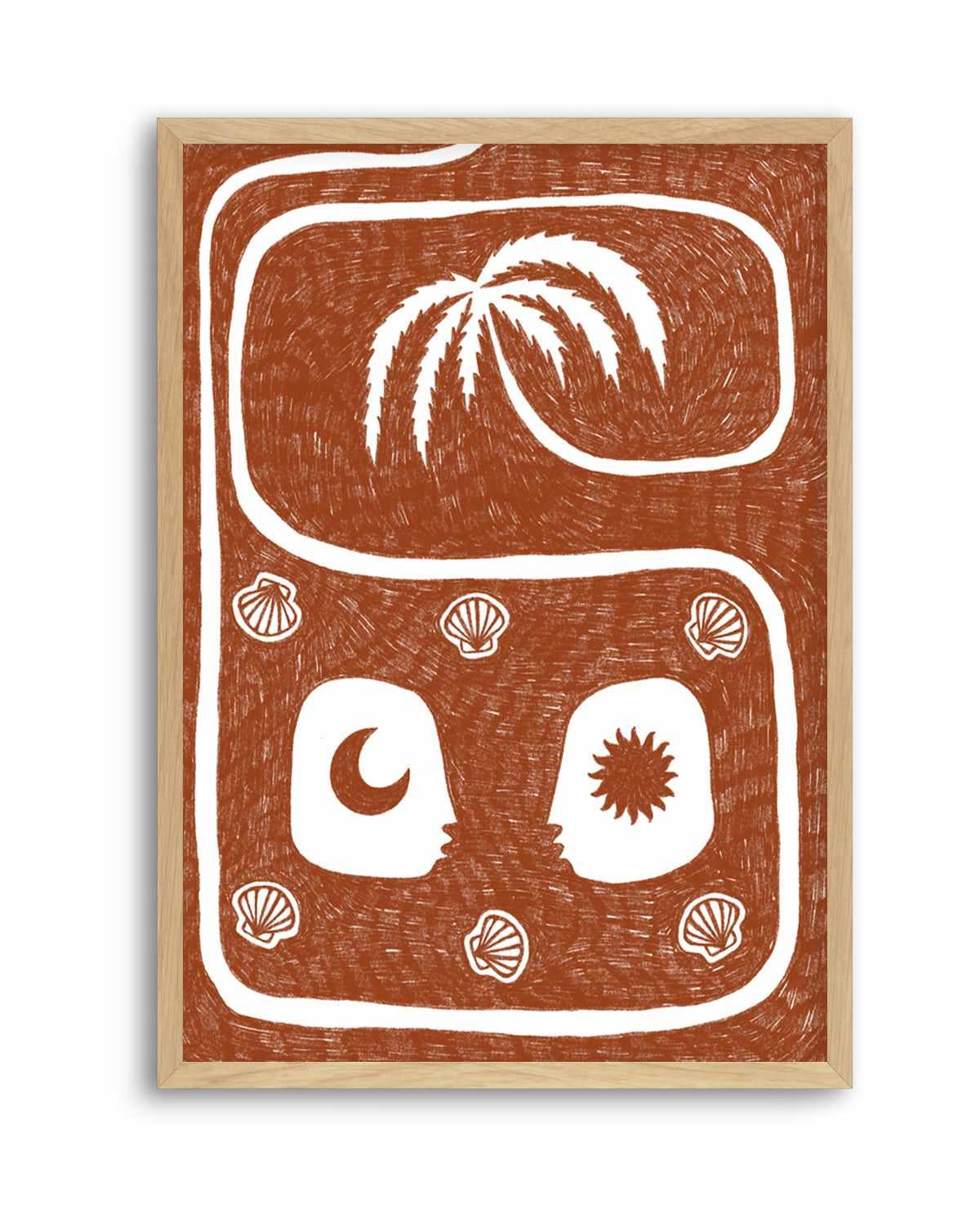 Palm Tree Island 5 Brown by Shatha Al Dafai | Art Print from Olive et Oriel where you can shop wallpaper and artworks online