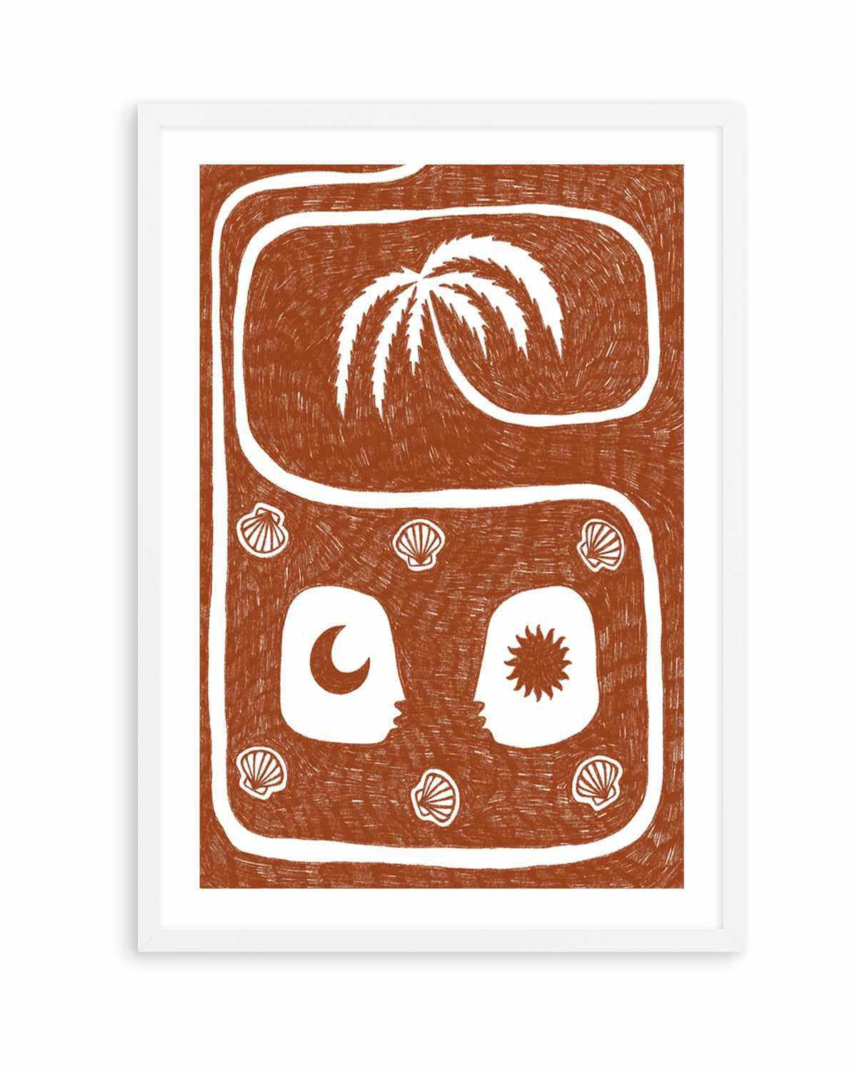 Palm Tree Island 5 Brown by Shatha Al Dafai | Art Print from Olive et Oriel where you can shop wallpaper and artworks online