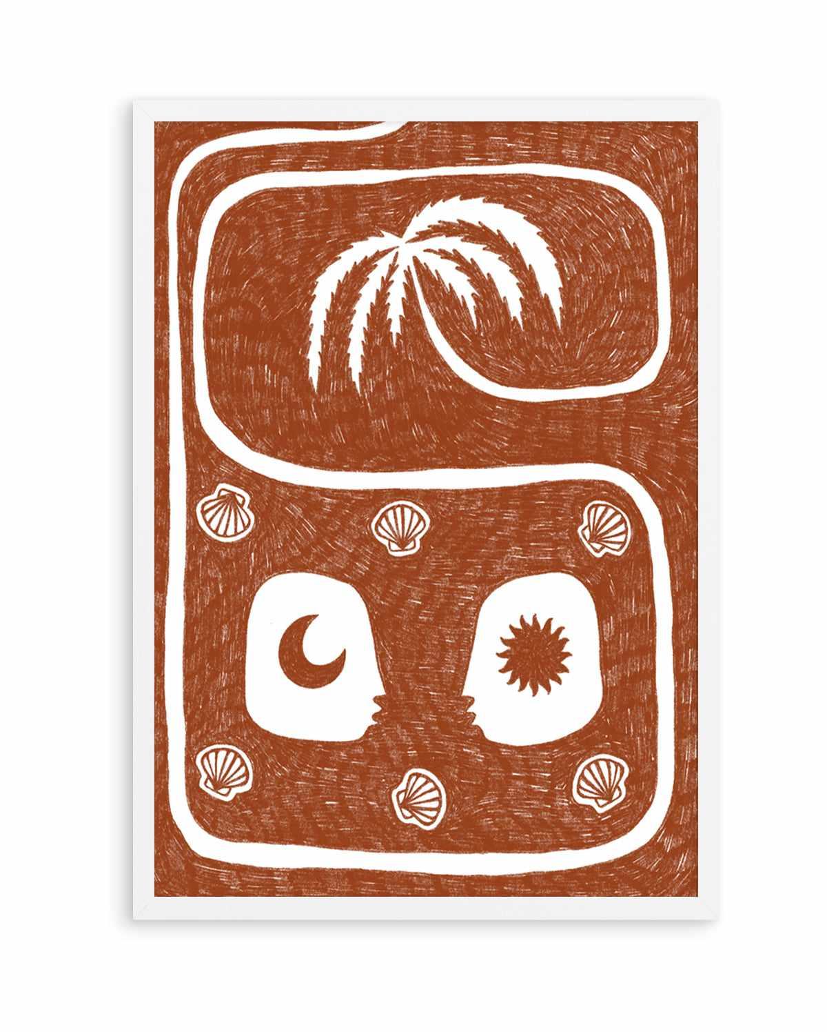Palm Tree Island 5 Brown by Shatha Al Dafai | Art Print from Olive et Oriel where you can shop wallpaper and artworks online