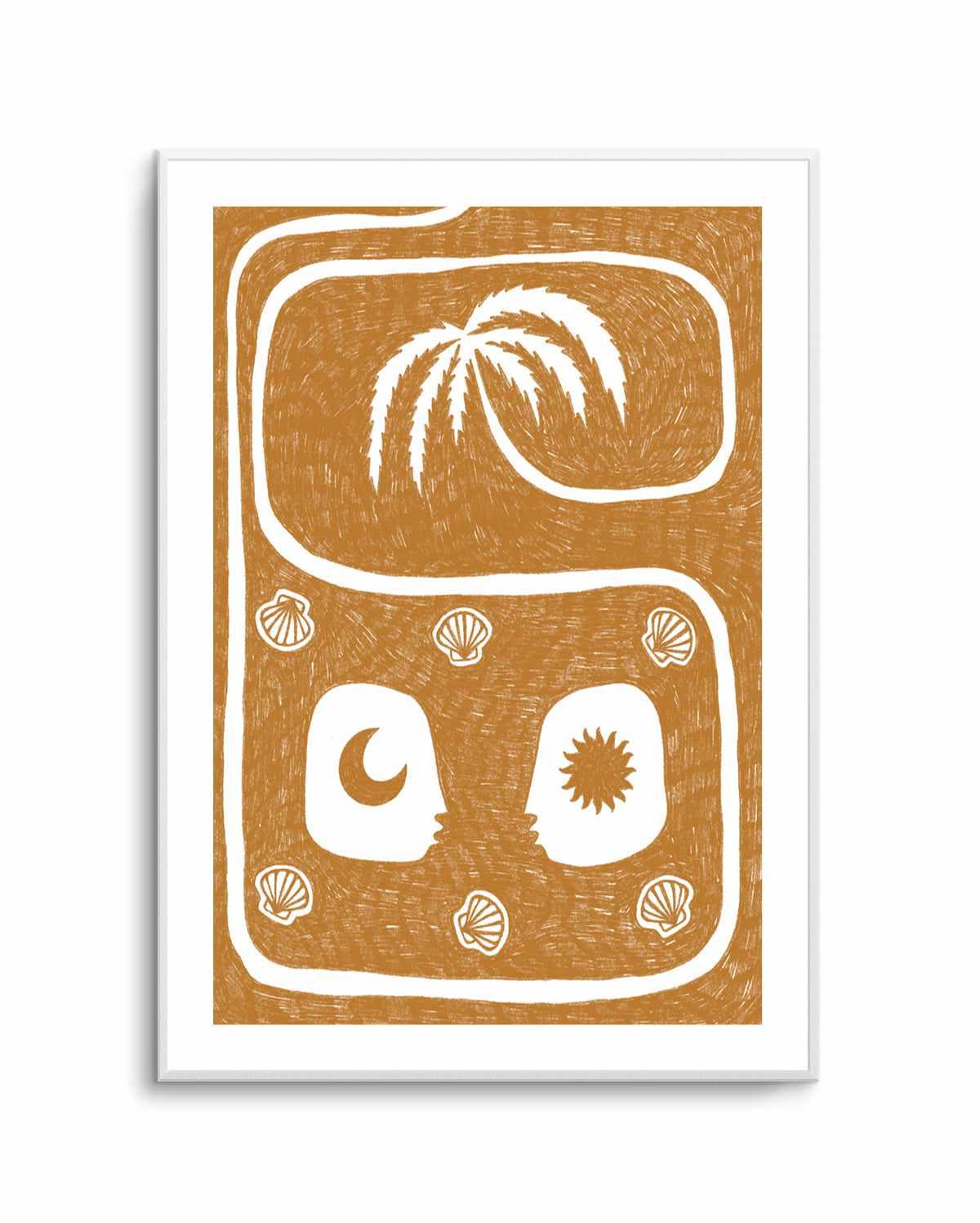 Palm Tree Island 5 Yellow by Shatha Al Dafai | Art Print from Olive et Oriel where you can shop wallpaper and artworks online