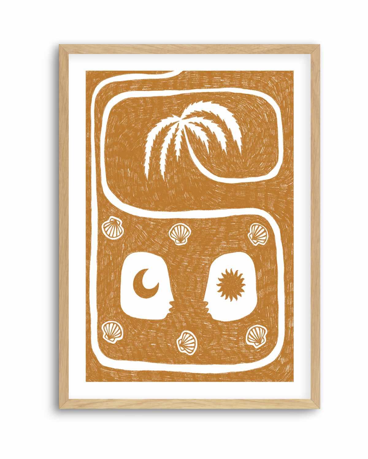Palm Tree Island 5 Yellow by Shatha Al Dafai | Art Print from Olive et Oriel where you can shop wallpaper and artworks online