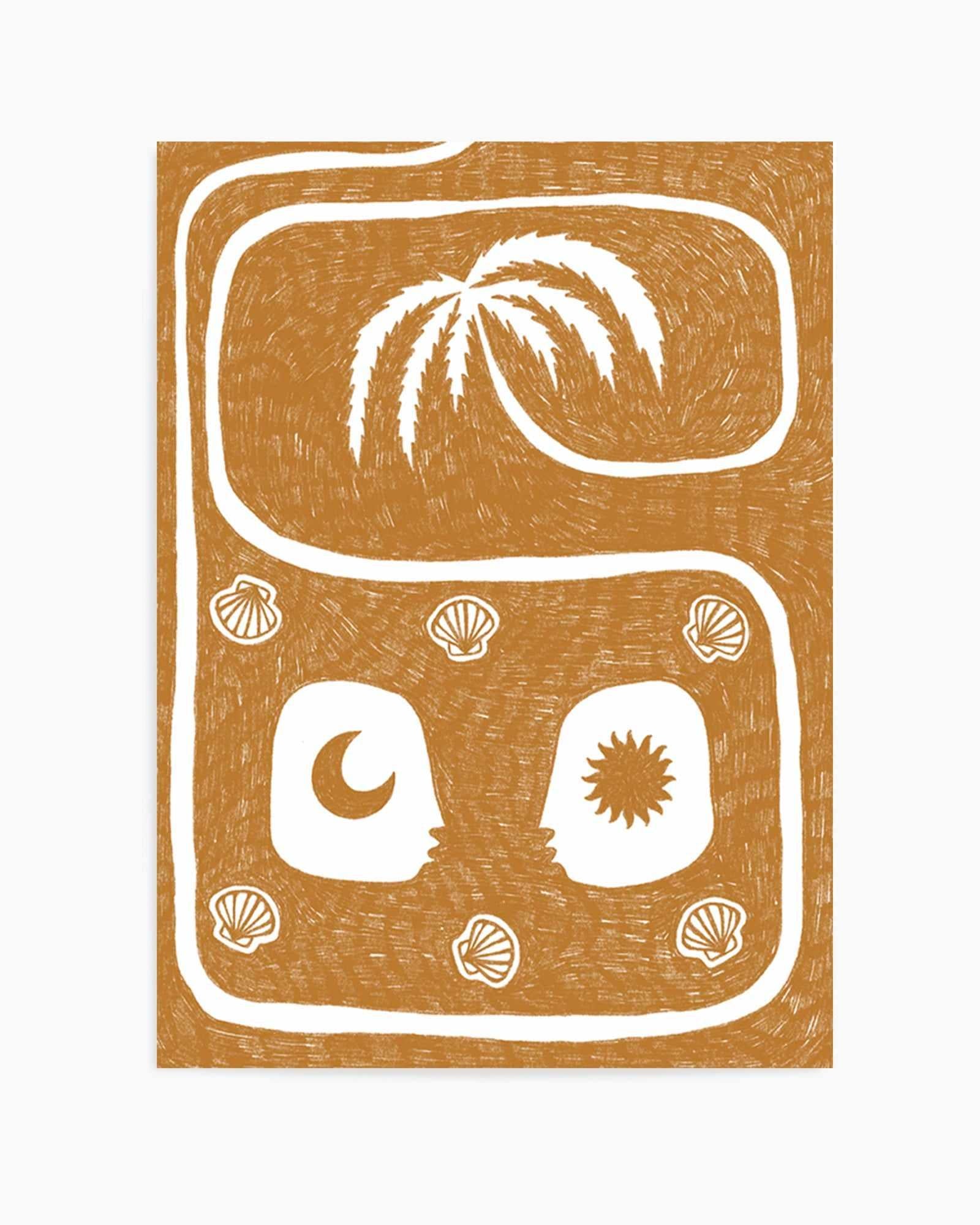Palm Tree Island 5 Yellow by Shatha Al Dafai | Art Print from Olive et Oriel where you can shop wallpaper and artworks online
