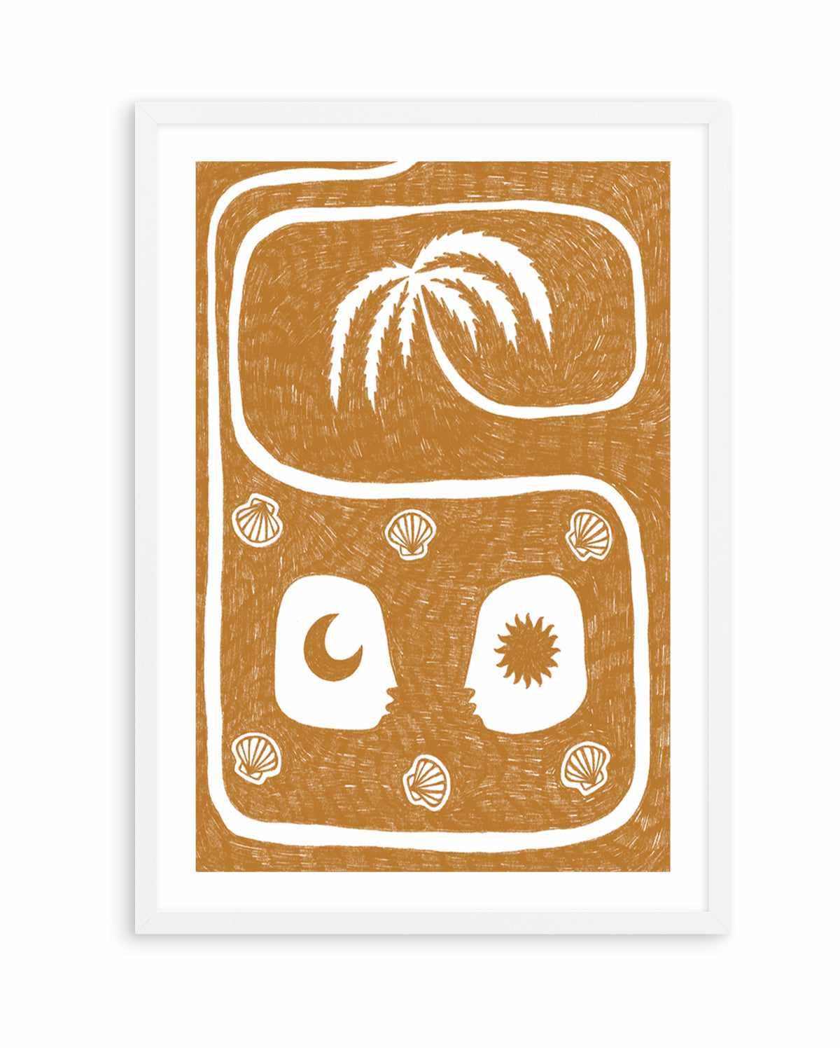 Palm Tree Island 5 Yellow by Shatha Al Dafai | Art Print from Olive et Oriel where you can shop wallpaper and artworks online