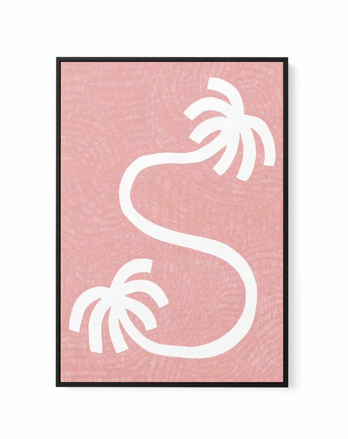 Palm Tree Path Pink by Shatha Al Dafai | Framed Canvas Art Print from Olive et Oriel where you can shop wallpaper and artworks online