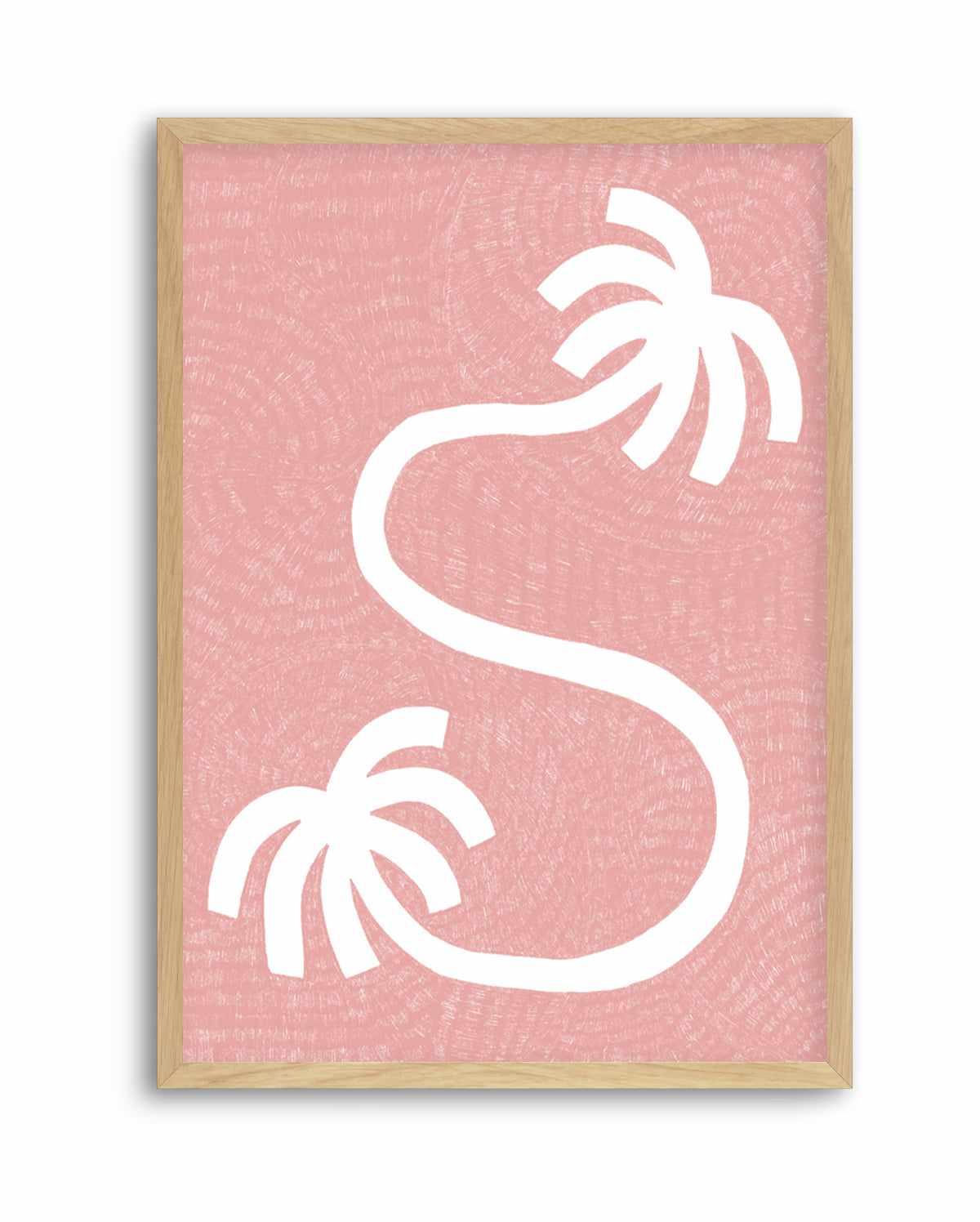 Palm Tree Path Pink by Shatha Al Dafai | Art Print from Olive et Oriel where you can shop wallpaper and artworks online