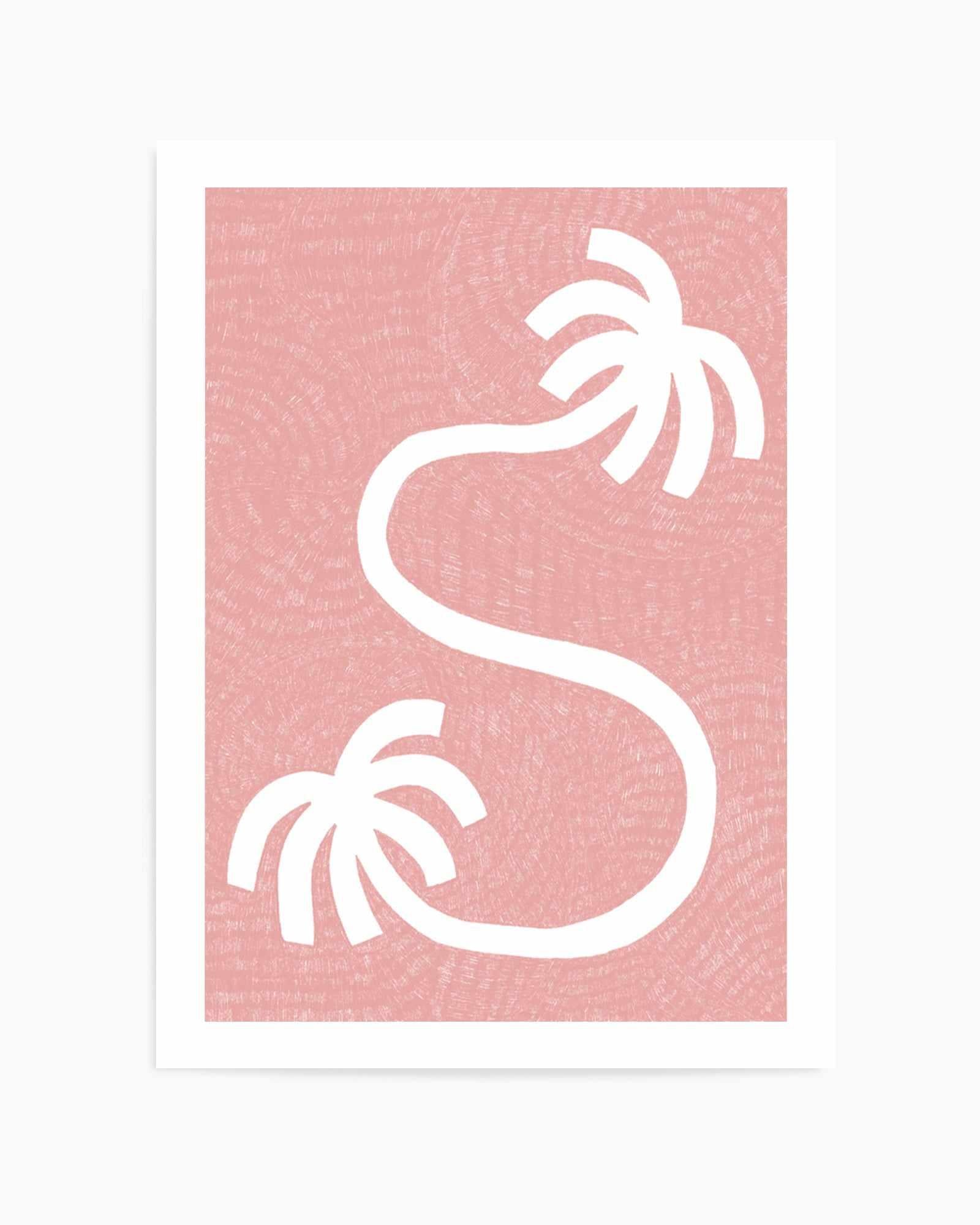 Palm Tree Path Pink by Shatha Al Dafai | Art Print from Olive et Oriel where you can shop wallpaper and artworks online