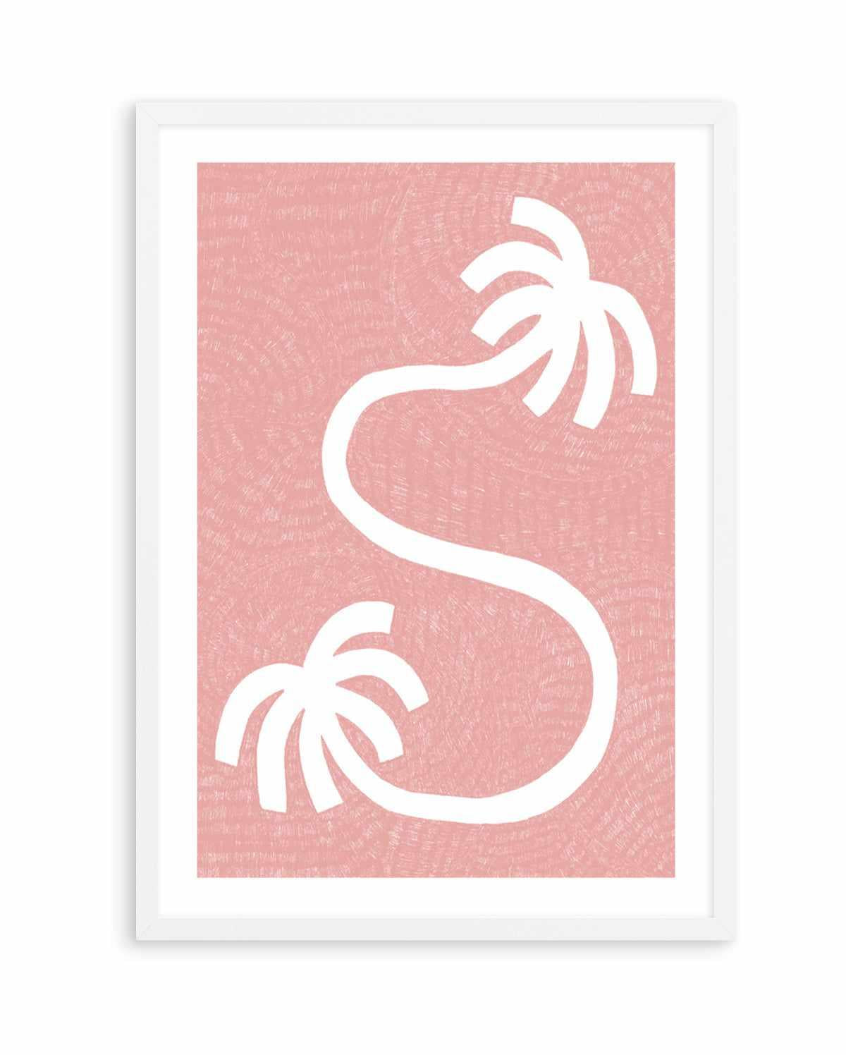 Palm Tree Path Pink by Shatha Al Dafai | Art Print from Olive et Oriel where you can shop wallpaper and artworks online