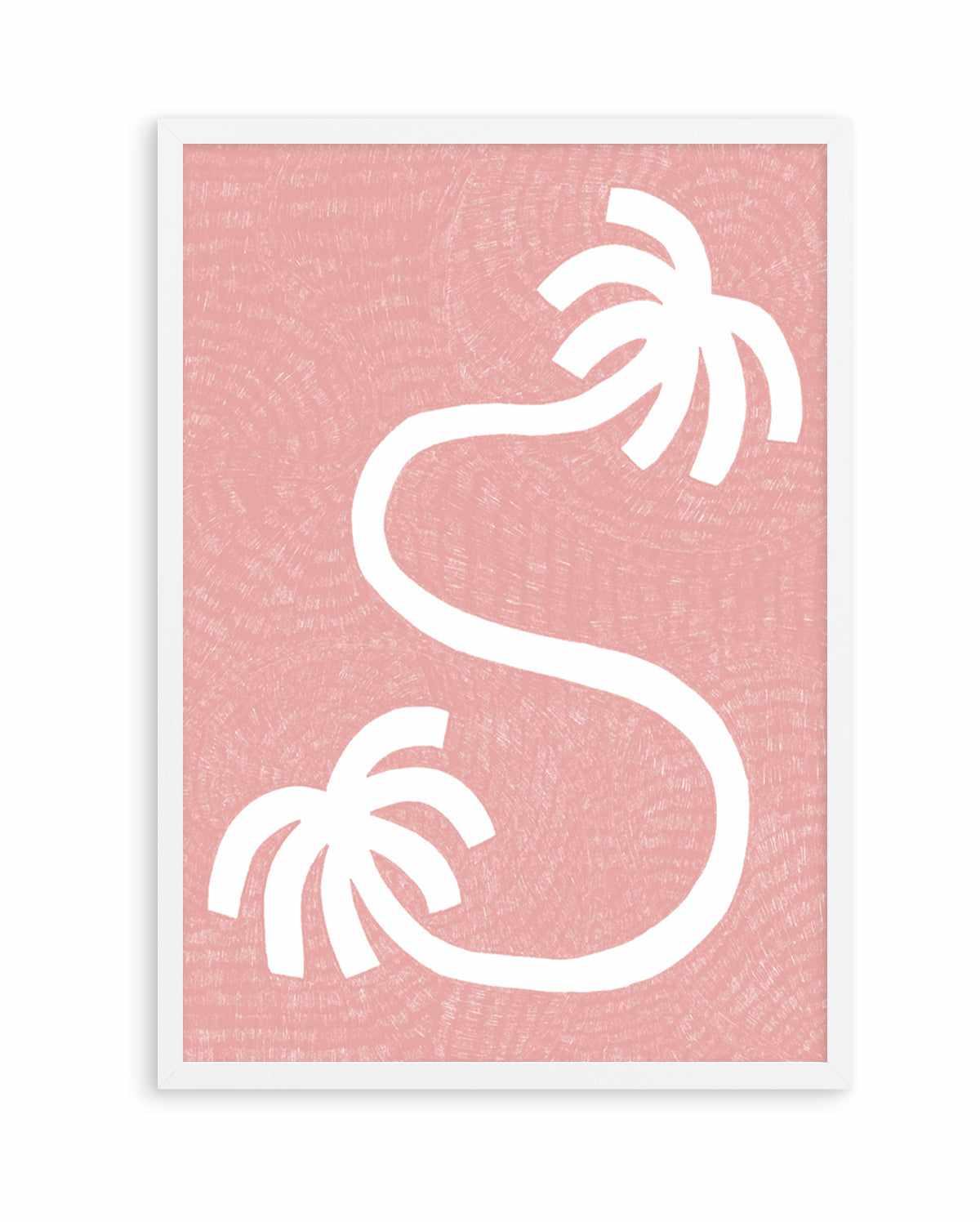 Palm Tree Path Pink by Shatha Al Dafai | Art Print from Olive et Oriel where you can shop wallpaper and artworks online