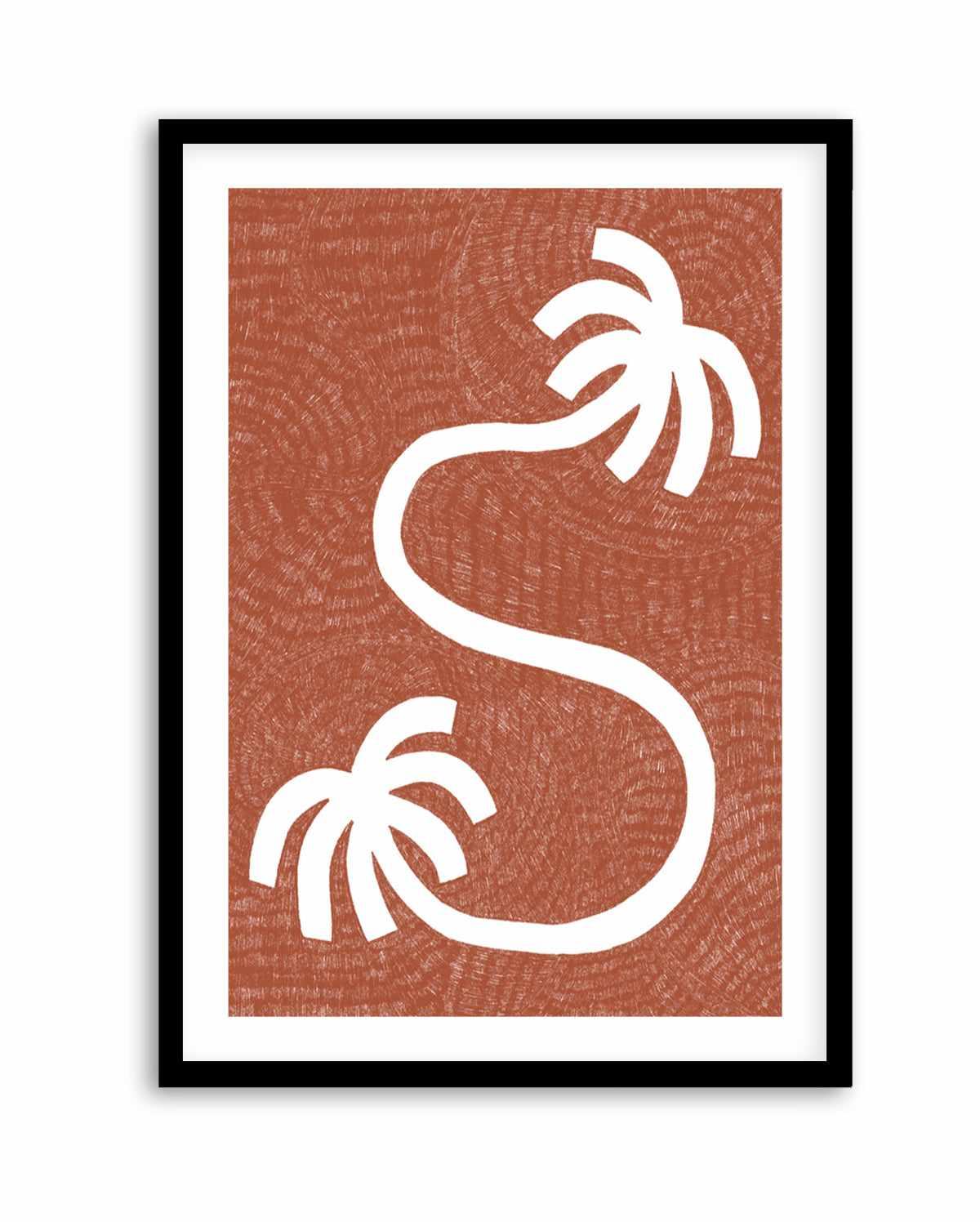 Palm Tree Path Terracotta by Shatha Al Dafai | Art Print from Olive et Oriel where you can shop wallpaper and artworks online